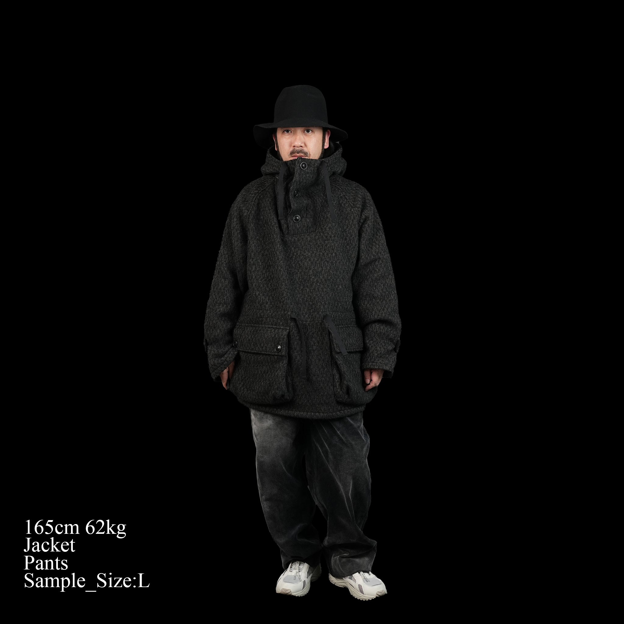 No:23#01-4030-0 | Name:ALPACA SWEDISH ARMY ANORAK | Color:Black【MINAMI ANDERSON_ミナミアンダーソン】
