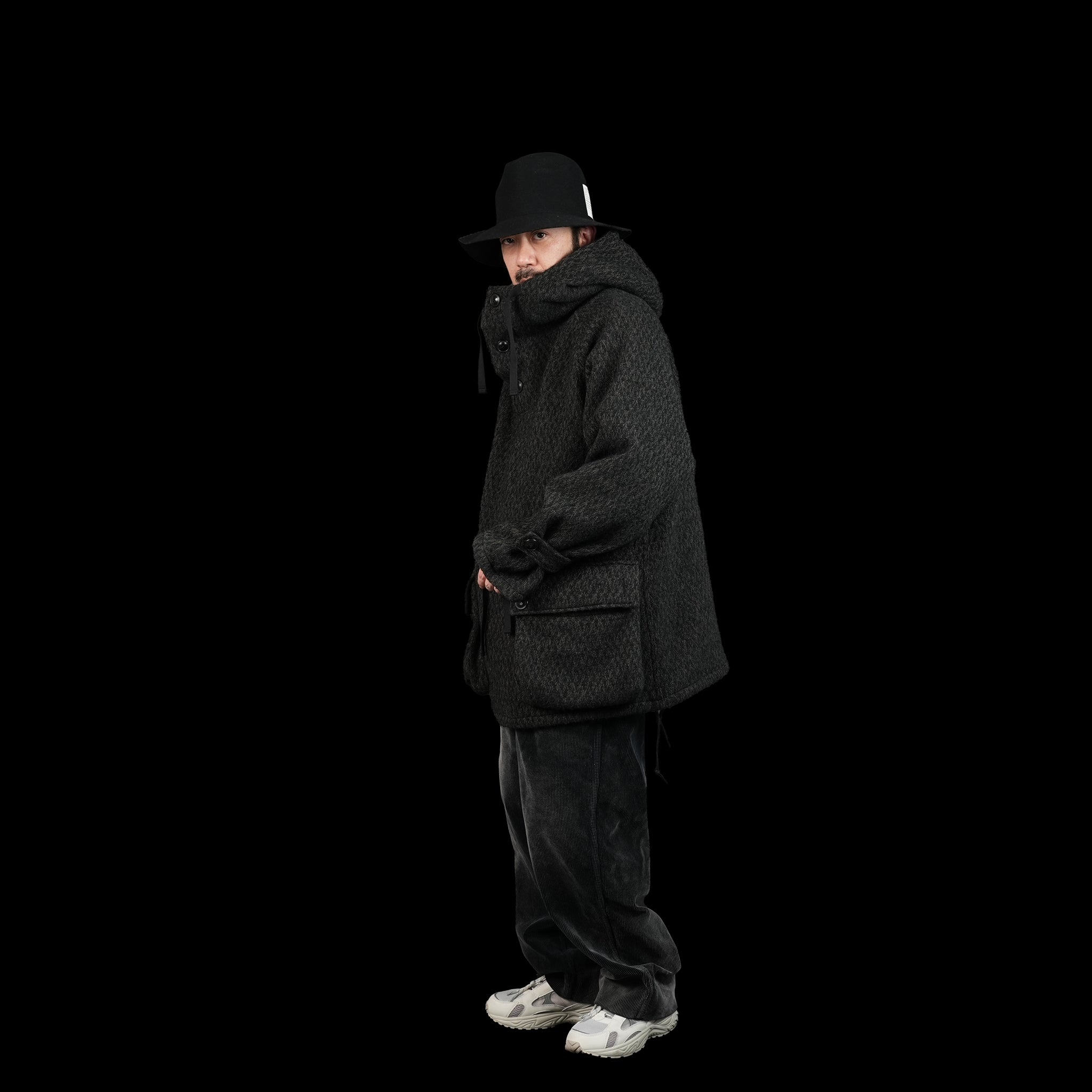 No:23#01-4030-0 | Name:ALPACA SWEDISH ARMY ANORAK | Color:Black【MINAMI ANDERSON_ミナミアンダーソン】