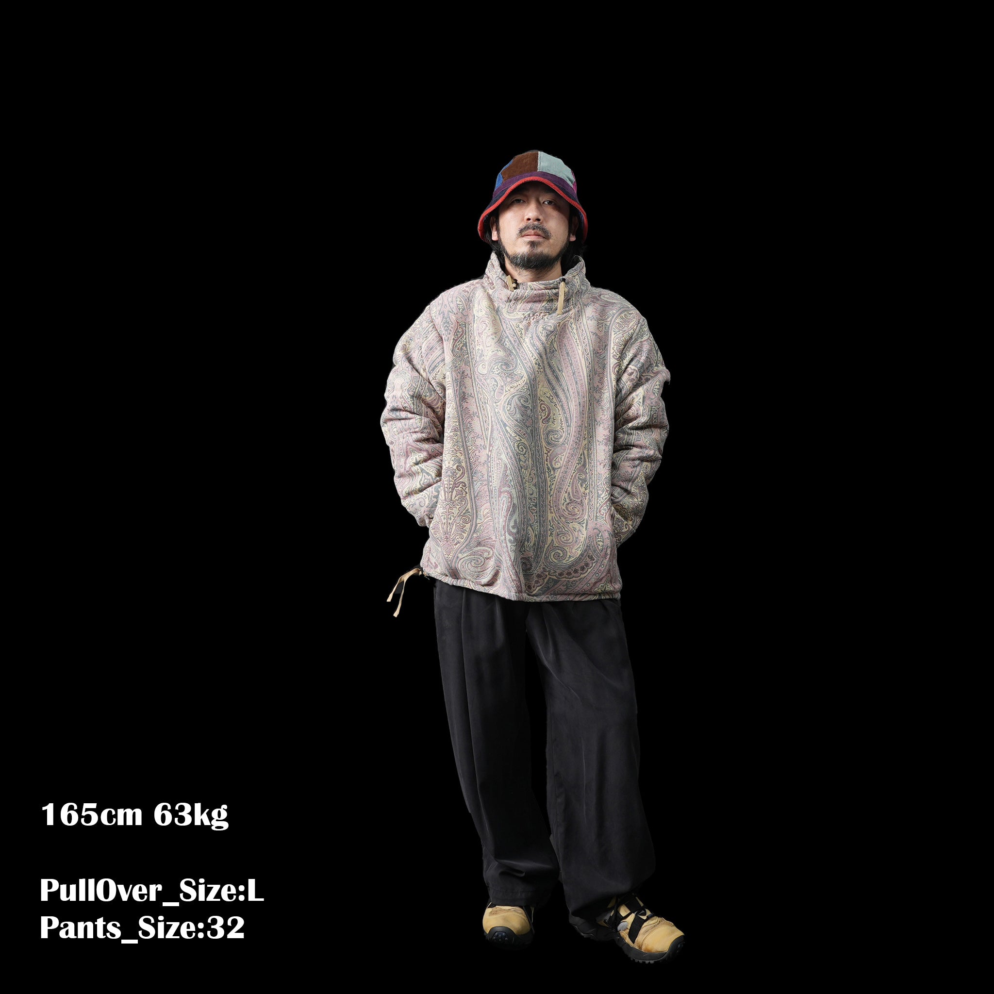 M32503-16 | Insulated Mock Neck Pullover | Color:Betro Paisley Pink【MONITALY_モニタリー】