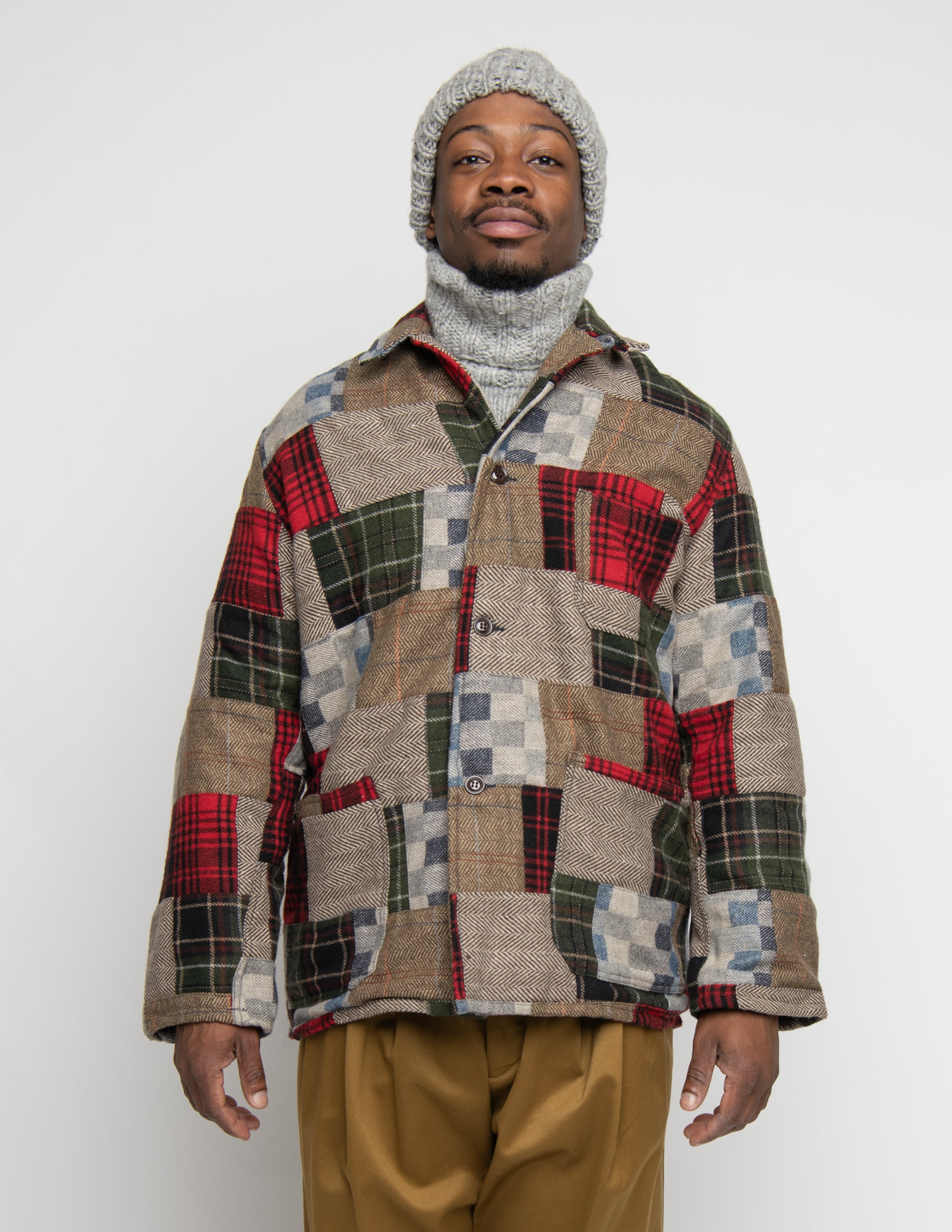 Italian Jail Jacket w/Lining | Color_Wool Patchwork | No_m32880-4_wool patchwork【MONITALY_モニタリー】