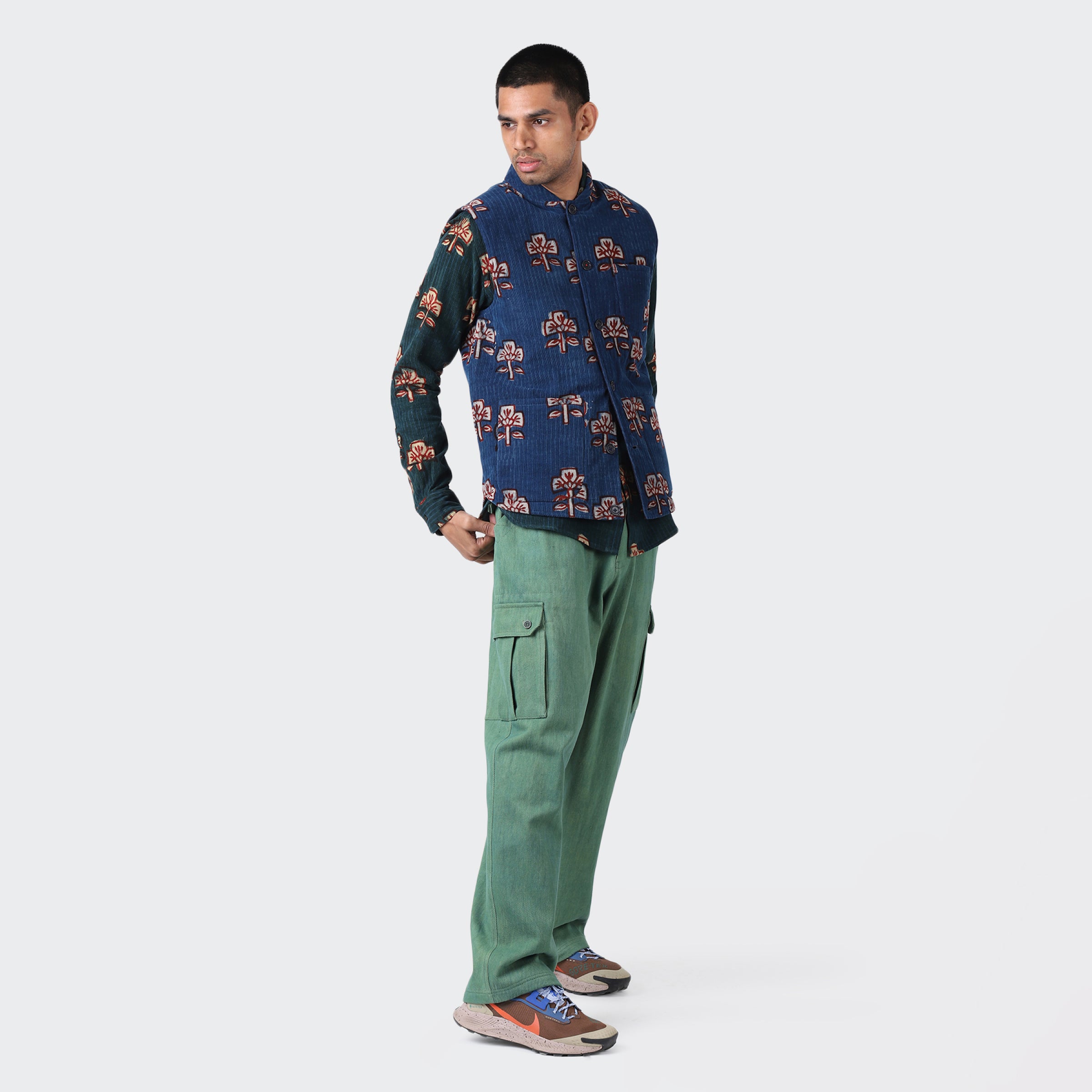 karudo2023aw06 | LEO_QUILTED VEST | Color:Bp101 Indigo【KARDO_カルド】