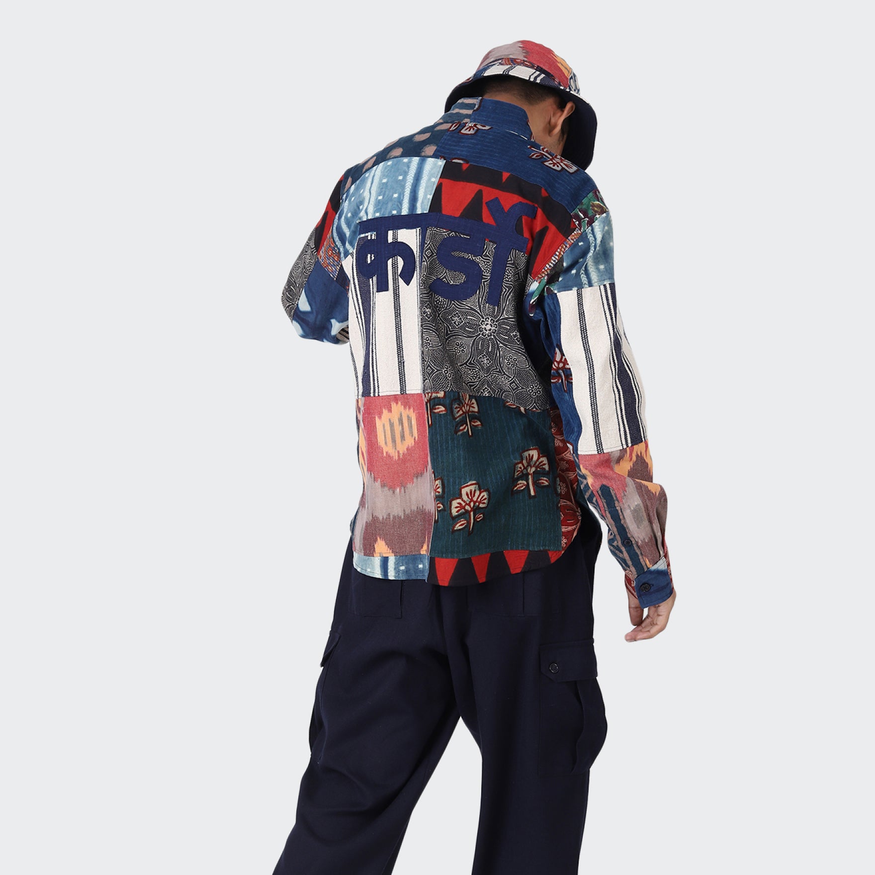 No:karudo2023aw08 | Name:LUIS_OVER SIZED REGULARCOLLAR LS SHIRT | Color:Patchwork 04【KARDO_カルド】
