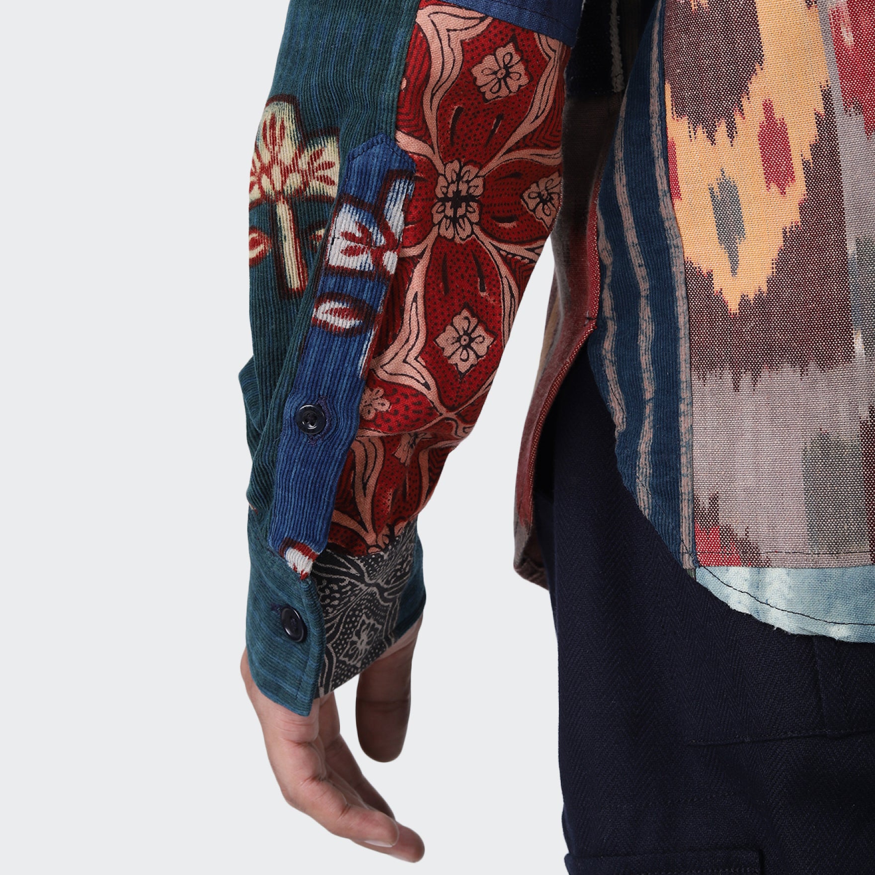 No:karudo2023aw08 | Name:LUIS_OVER SIZED REGULARCOLLAR LS SHIRT | Color:Patchwork 04【KARDO_カルド】