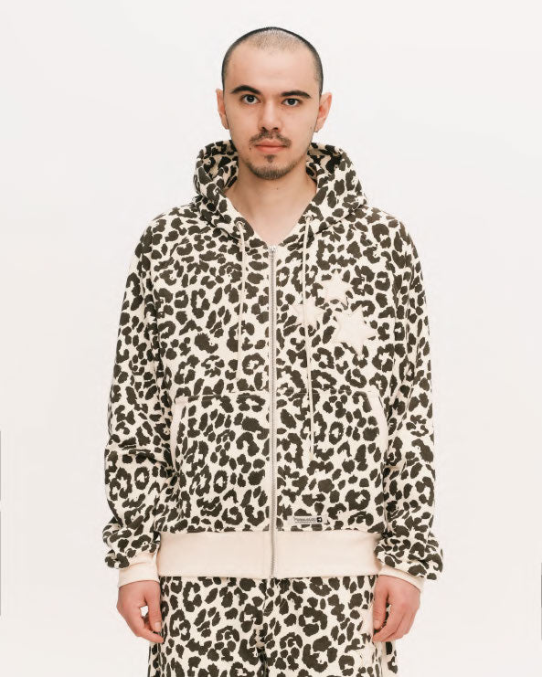 Star zip-up – Leopard | PLATEAU STUDIO