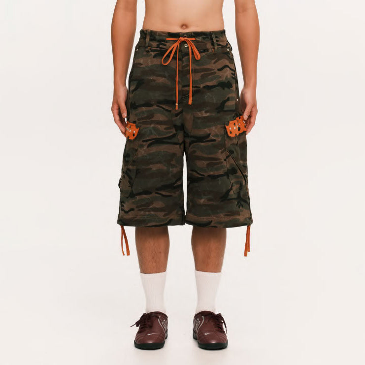 Camo sweat shorts – Washed Camo | PLATEAU STUDIO