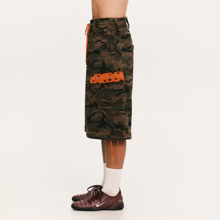 Camo sweat shorts – Washed Camo | PLATEAU STUDIO