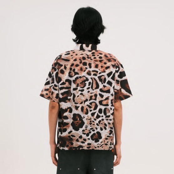 Pla25sst03_Print | Leopard printed shirt | Color:Print【PLATEAU STUDIO_プラトー スタジオ】