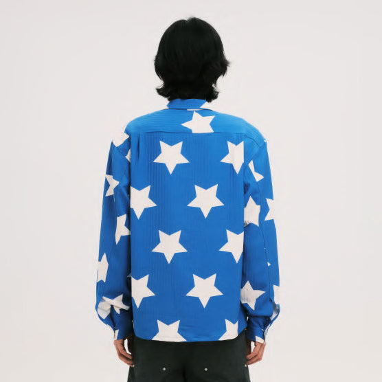 Pla25sst27_Blue | Star l/s shirt | Color:Blue【PLATEAU STUDIO_プラトー スタジオ】【archive】