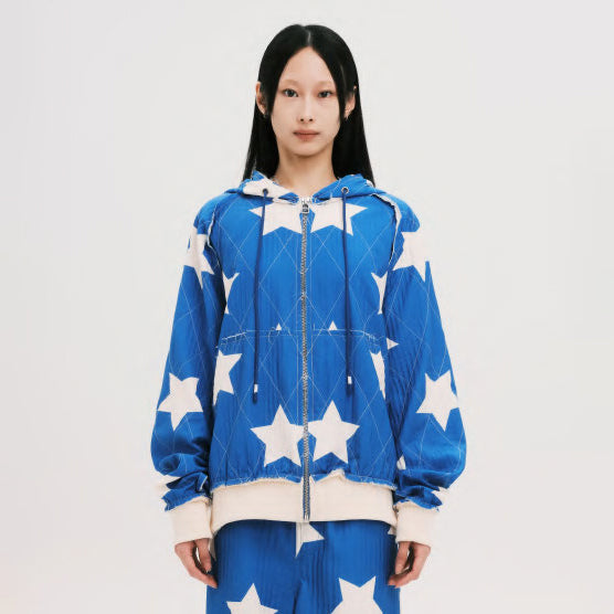 Pla25ssj10_Blue | Star zip-up jacket | Color:Blue【PLATEAU STUDIO_プラトー スタジオ】