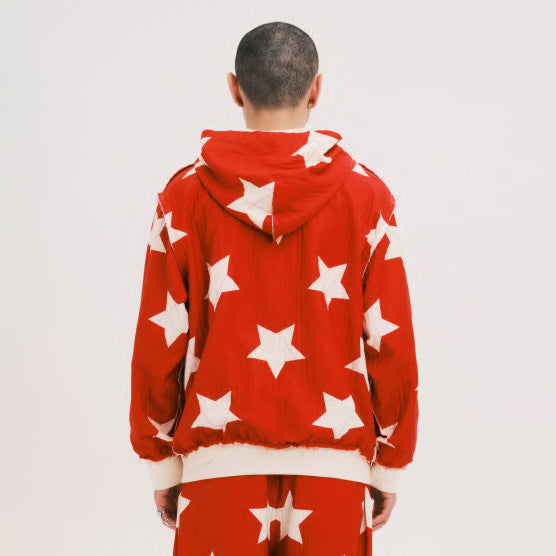 Pla25ssj11_Red | Star zip-up jacket | Color:Red【PLATEAU STUDIO_プラトー スタジオ】【archive】