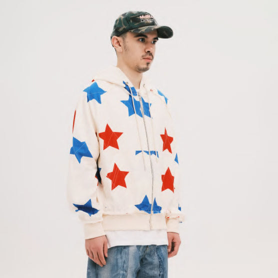 Pla25ssj12_Mix | Star zip-up jacket | Color:Mix【PLATEAU STUDIO_プラトー スタジオ】