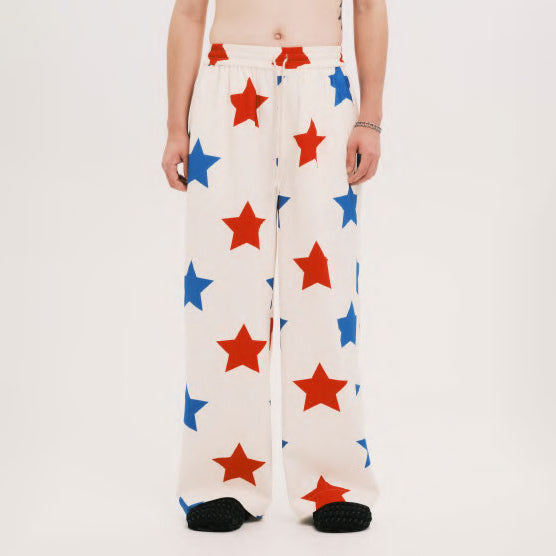 Pla25ssp03_Mix | Star pajama pants | Color:Mix【PLATEAU STUDIO_プラトー スタジオ】