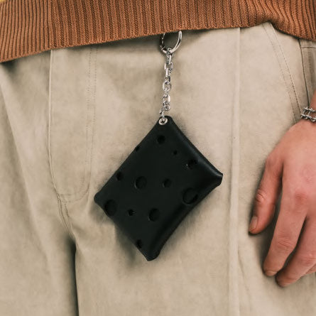 Pla25ssac16_Black | Cheese coin case | Color:Black【PLATEAU STUDIO_プラトー スタジオ】【ネコポス選択可能】