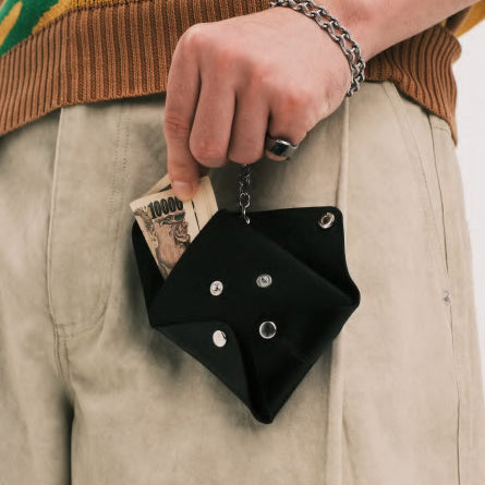 Pla25ssac16_Black | Cheese coin case | Color:Black【PLATEAU STUDIO_プラトー スタジオ】【ネコポス選択可能】