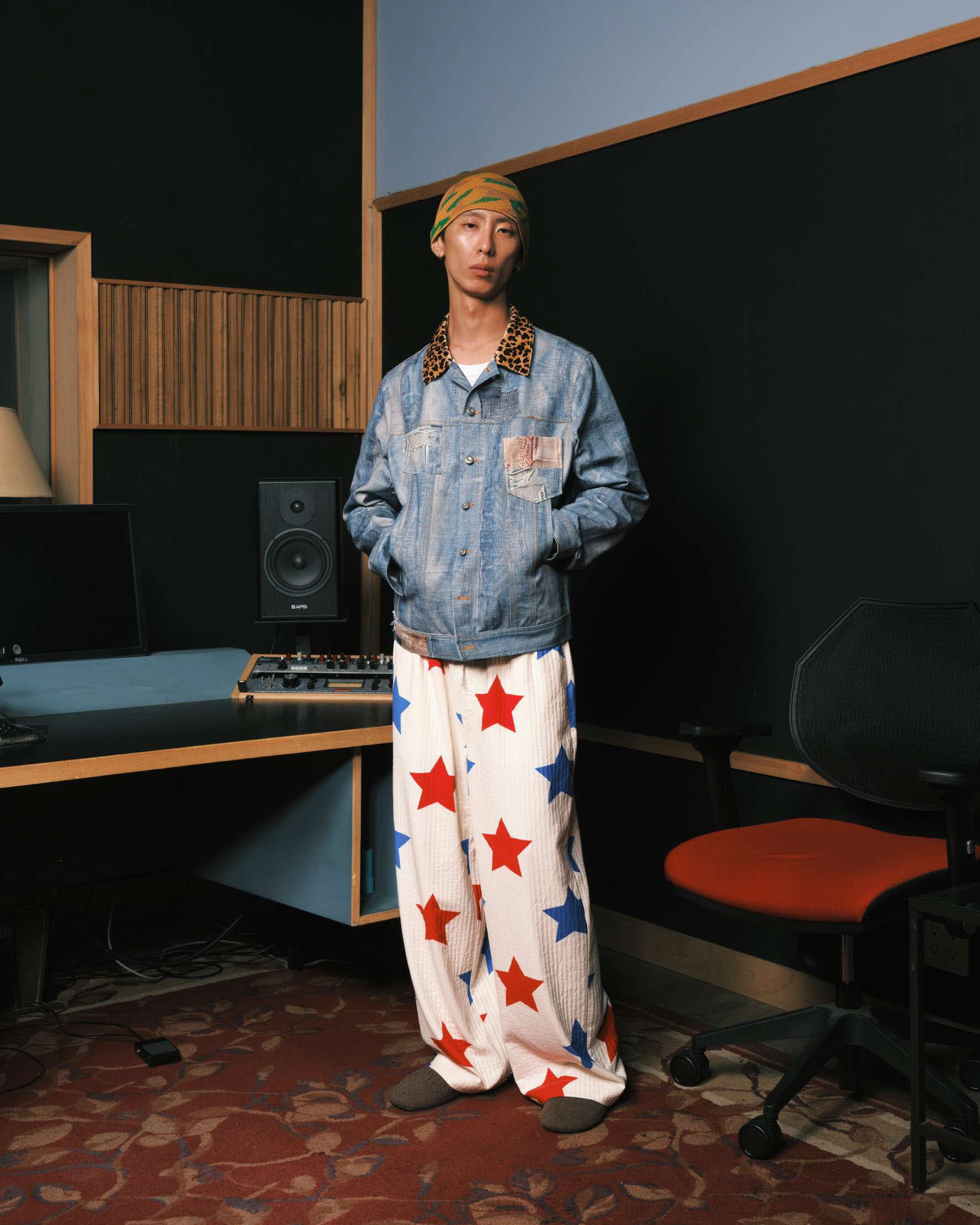 Pla25ssp03_Mix | Star pajama pants | Color:Mix【PLATEAU STUDIO_プラトー スタジオ】
