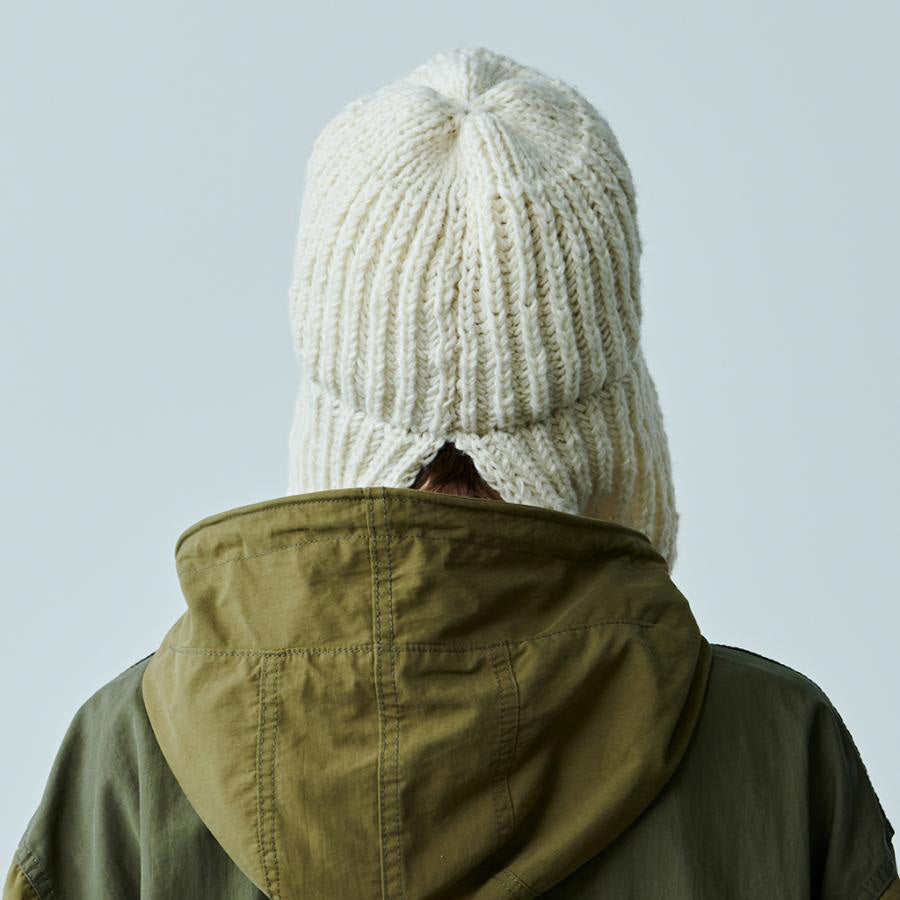 MIL23FAC3014 | HAND KNIT FLIGHT CAP | Color:Ivory/Red/Navy【KHA:KI_カーキ】【ネコポス選択可能】【archive】