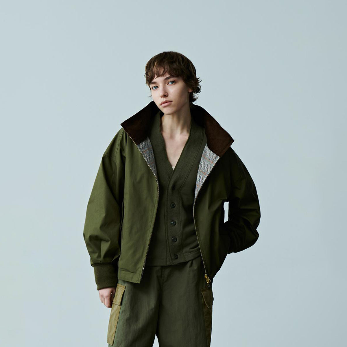 No:MIL23FJK3202 | REV SWING TOP | Navy/Khaki | KHA:KI