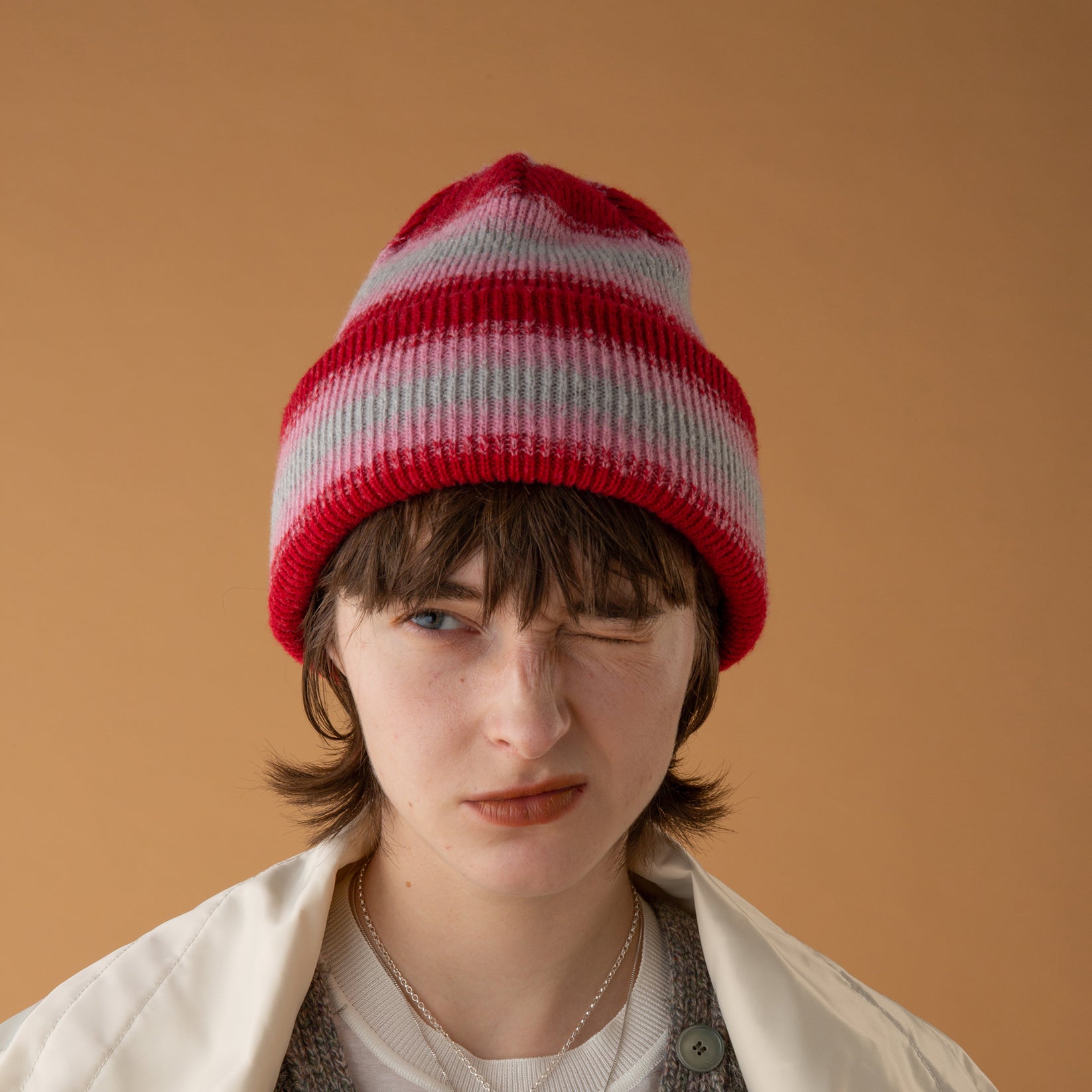 Gradation Knit Cap – Red | RACAL【ネコポス選択可能】