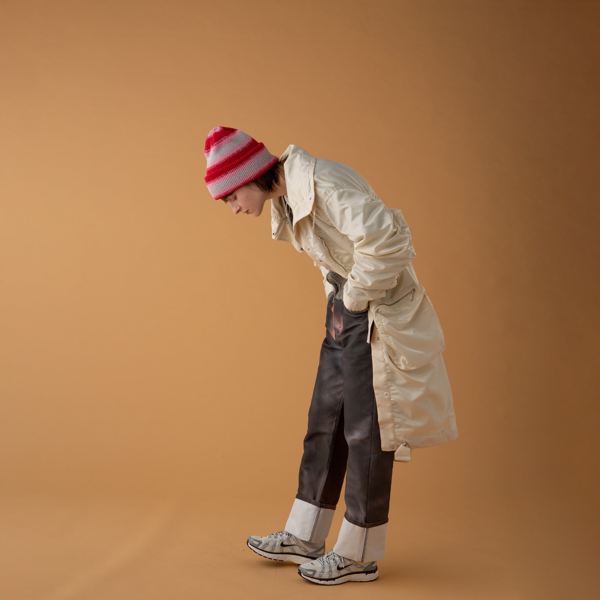 Gradation Knit Cap – Red | RACAL【ネコポス選択可能】