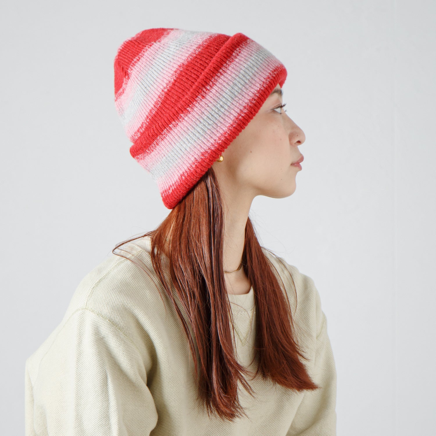 Gradation Knit Cap – Red | RACAL【ネコポス選択可能】