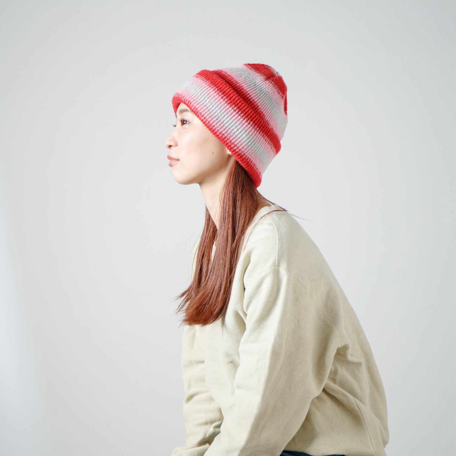 Gradation Knit Cap – Red | RACAL【ネコポス選択可能】
