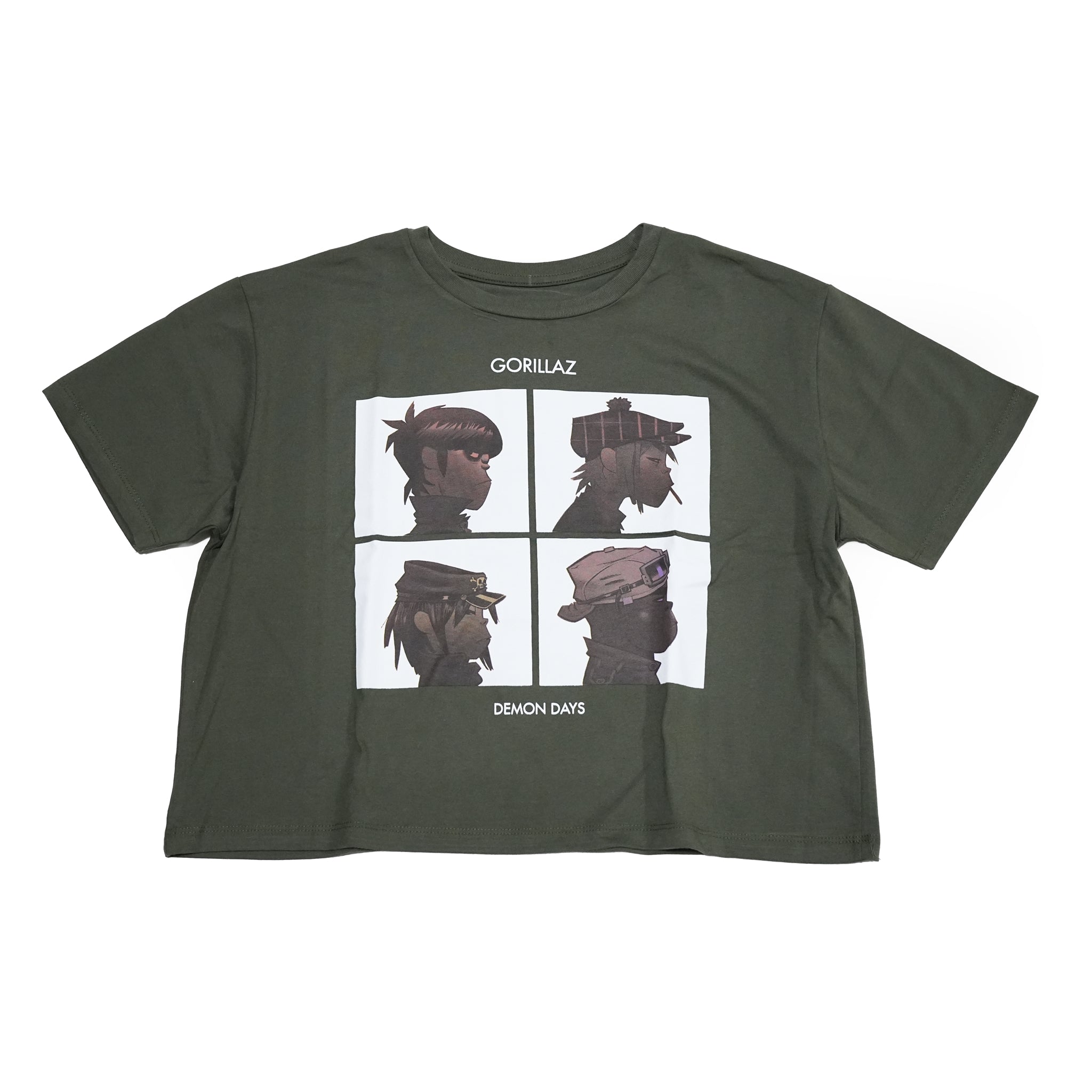 Name:Gorillaz_Demon Days_Lady_GREEN_Crop Top【ROCK OFF】【ネコポス選択可能】
