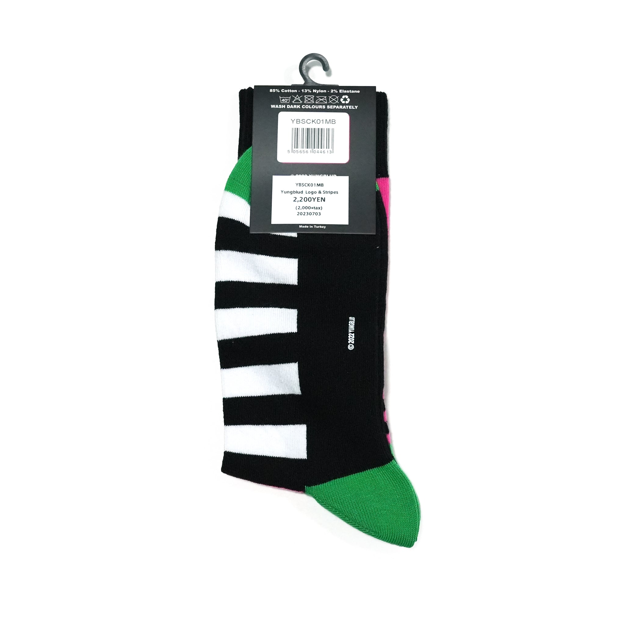 Name:Yungblud_Logo & Stripes_Unisex_Black_Socks【ROCK OFF】【ネコポス選択可能】