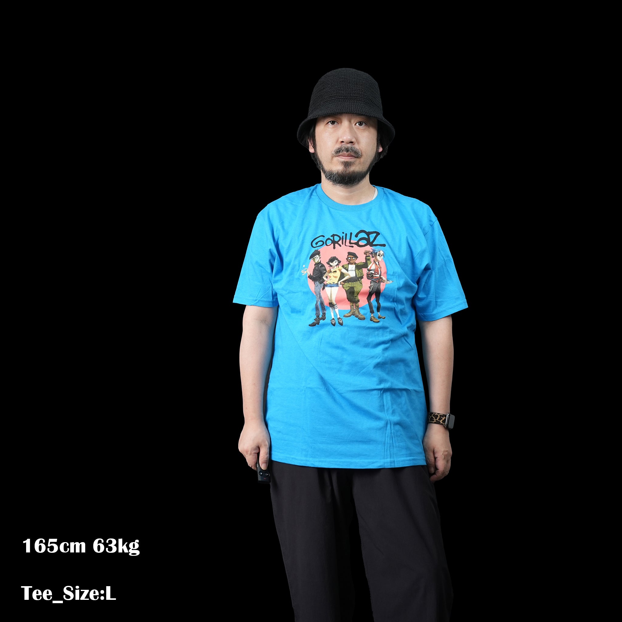 Name:Gorillaz_Group Circle Rise_Unisex_BlackUE【ROCK OFF】【ネコポス選択可能】