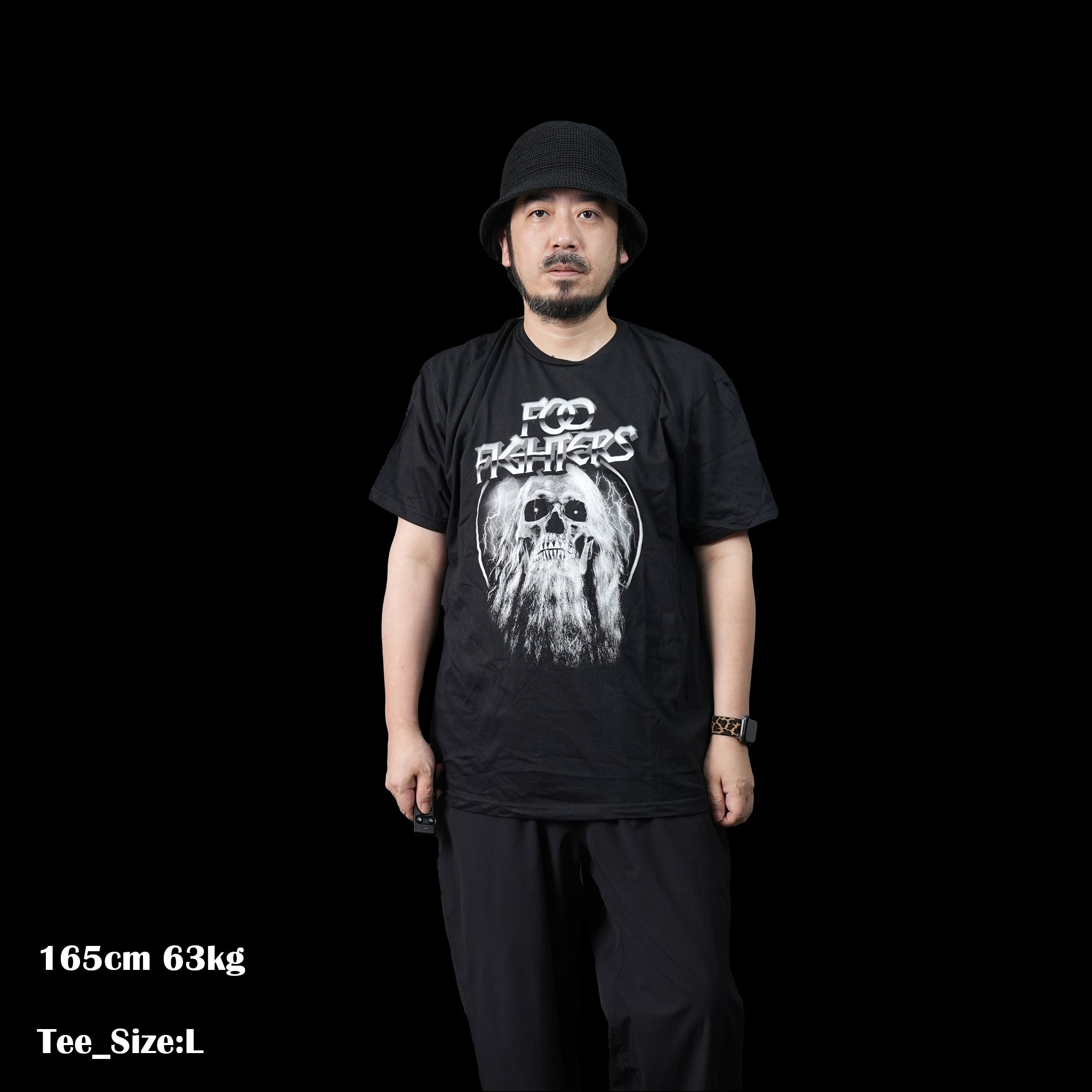 Name:FooFighters_Bearded Skull_Unisex_Black【ROCK OFF】【ネコポス選択可能】