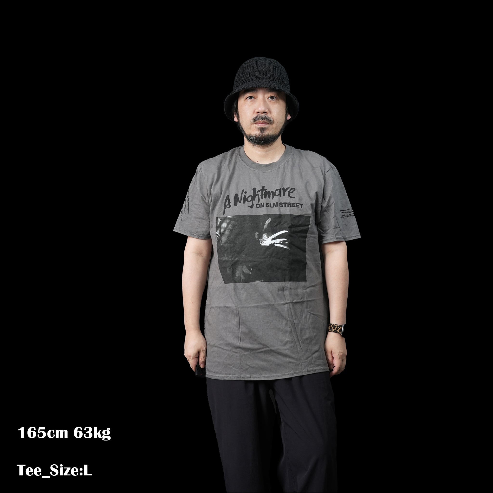 Name:WarnerBros_NIGHTMARE ON ELM STREET SLEEVE SCRATCH_Unisex_CHAR【ROCK OFF】【ネコポス選択可能】
