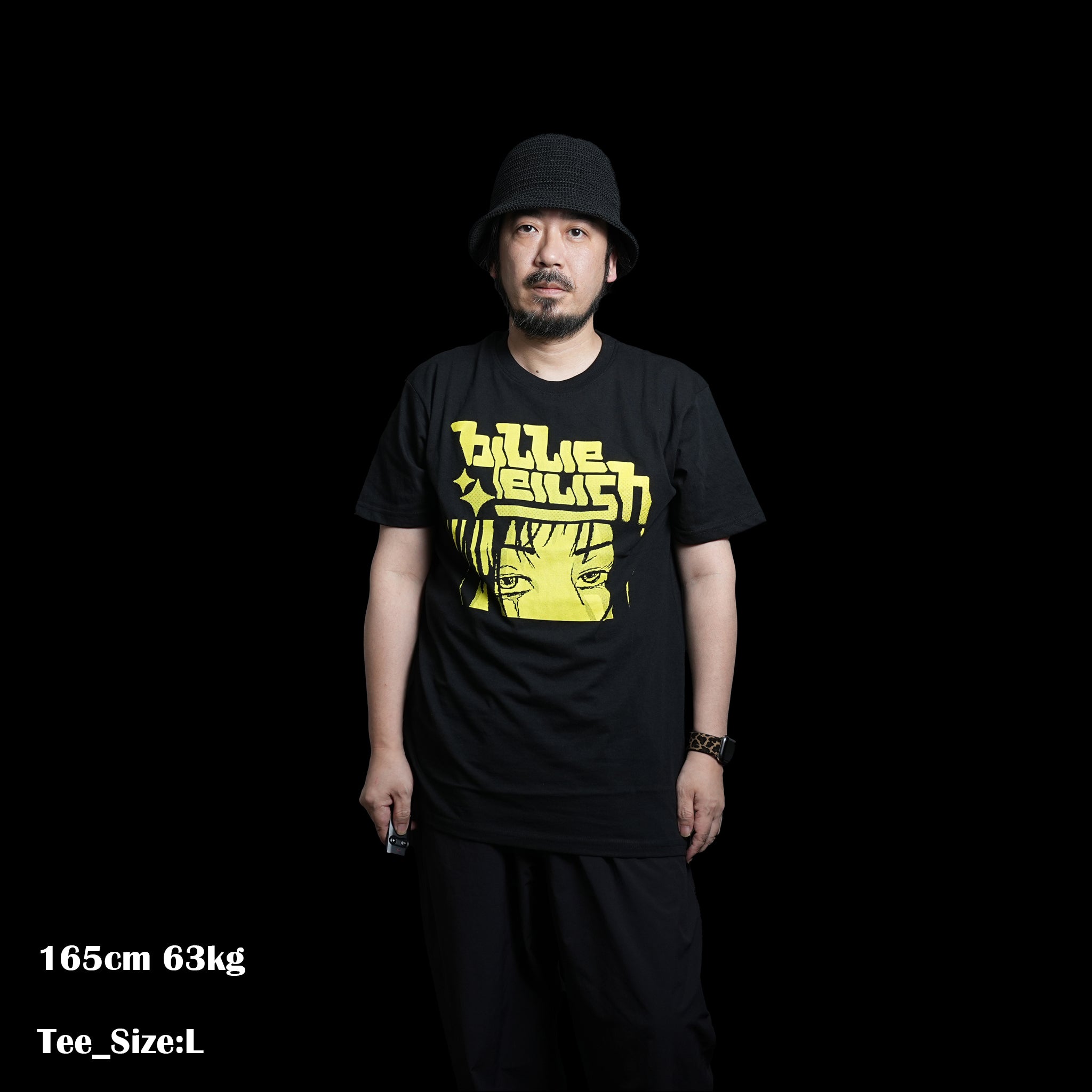Name:BillieEilish_Anime Logo_Unisex_Black【ROCK OFF】【ネコポス選択可能】