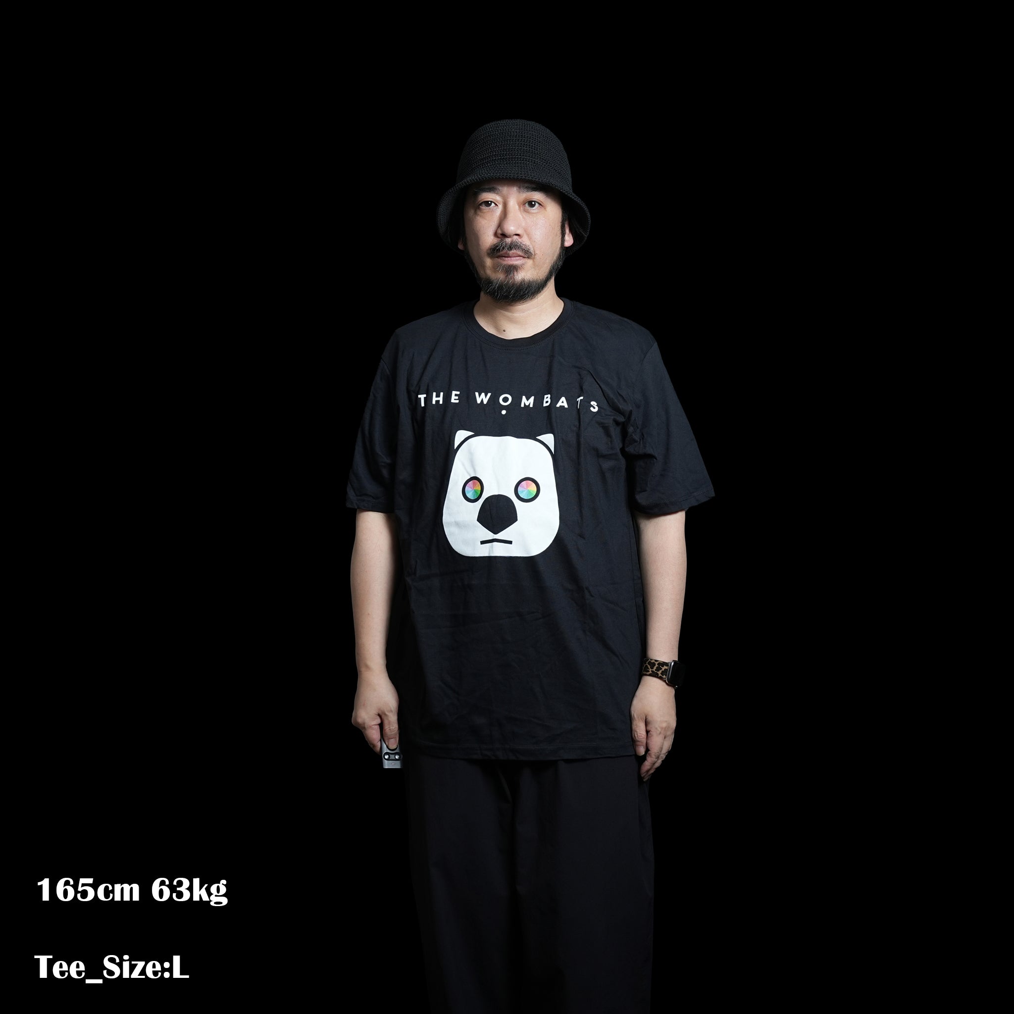 Name:TheWombats_Rainbow Eyes_Unisex_Black【ROCK OFF】【ネコポス選択可能】