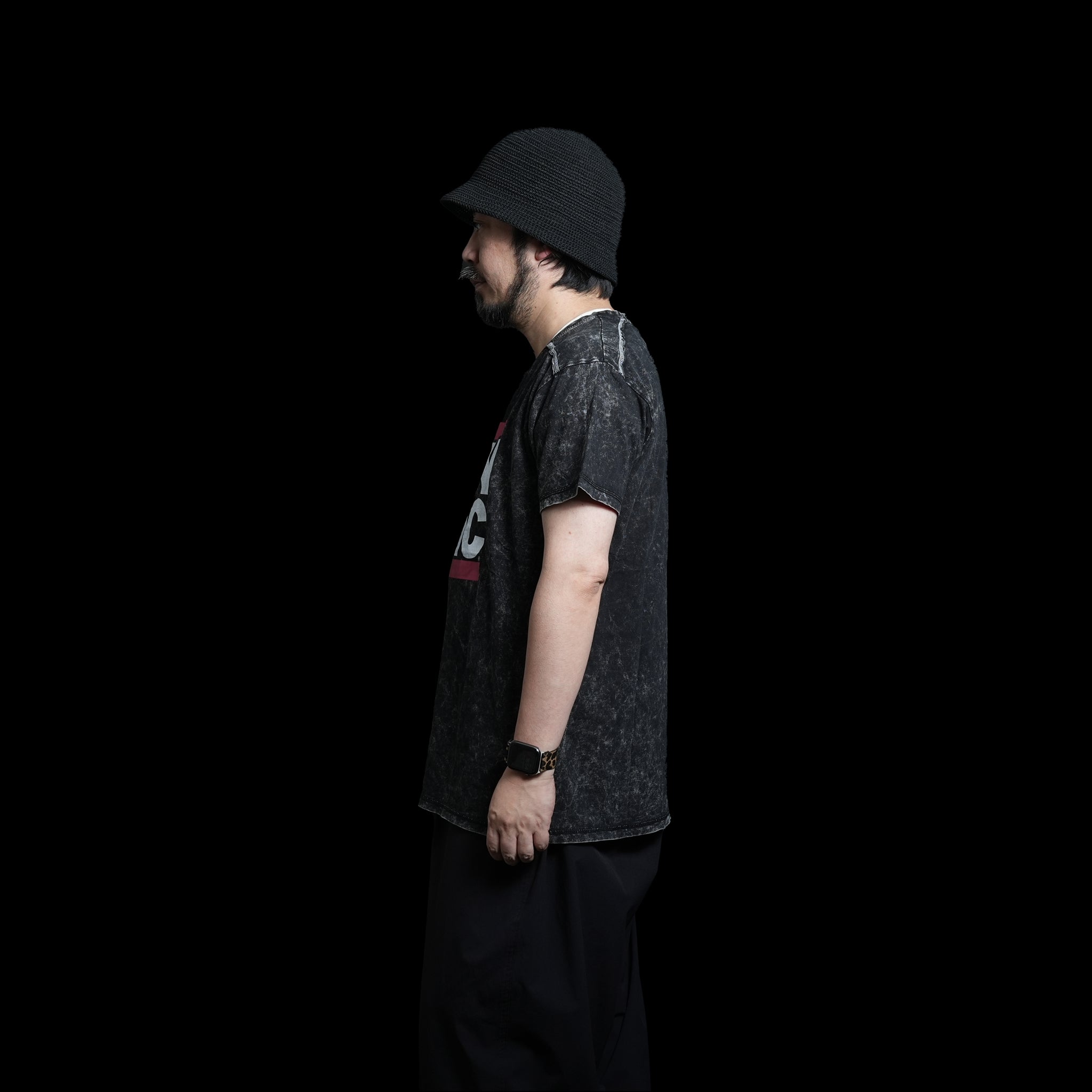 Name:RunDMC_Logo Snow Wash_Unisex_Black【ROCK OFF】【ネコポス選択可能】