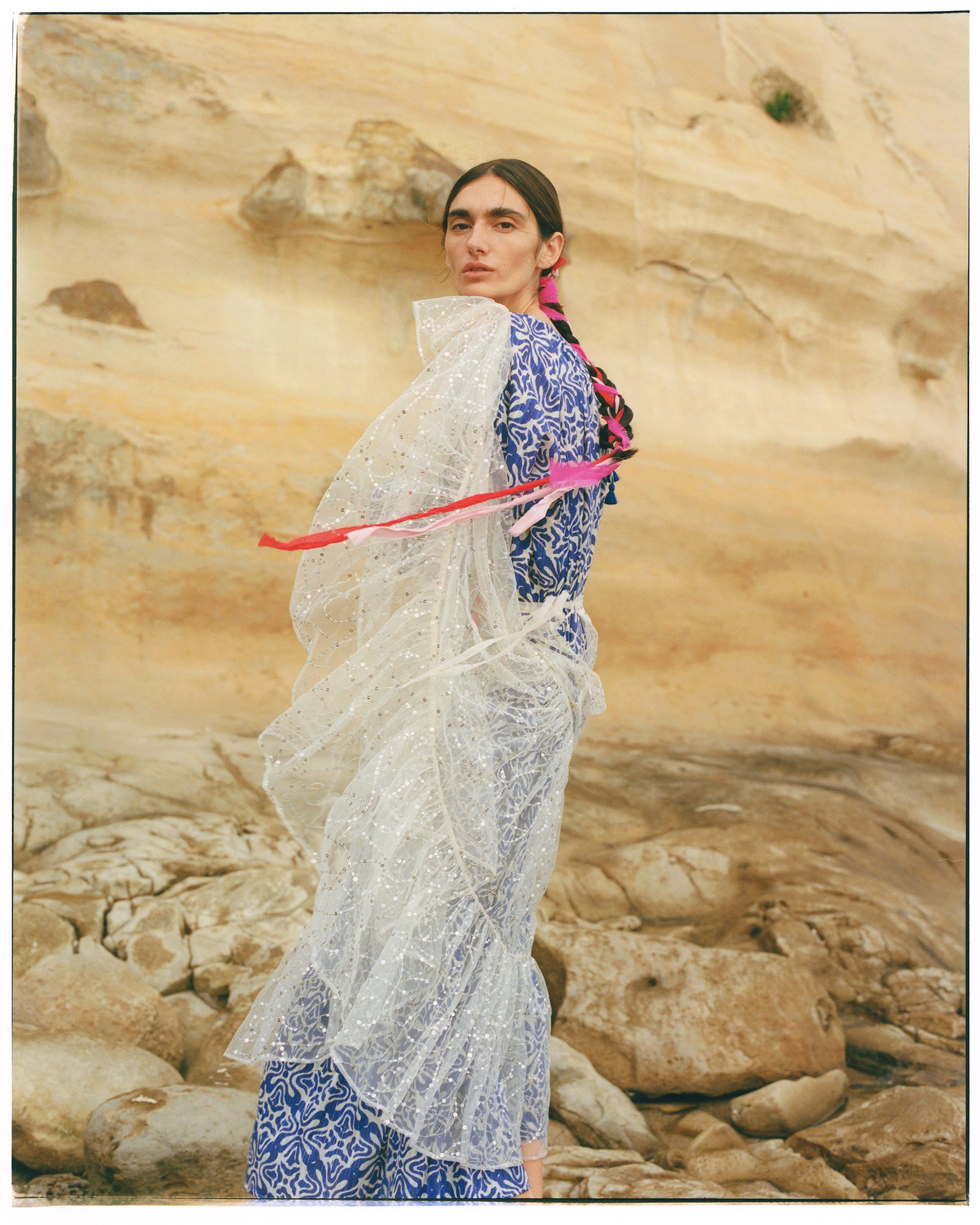 020351SN2_Ecru | SHINY SEQUIN EMBROIDERY SKIRT | Color:Ecru【SARA MALLIKA_サラマリカ】