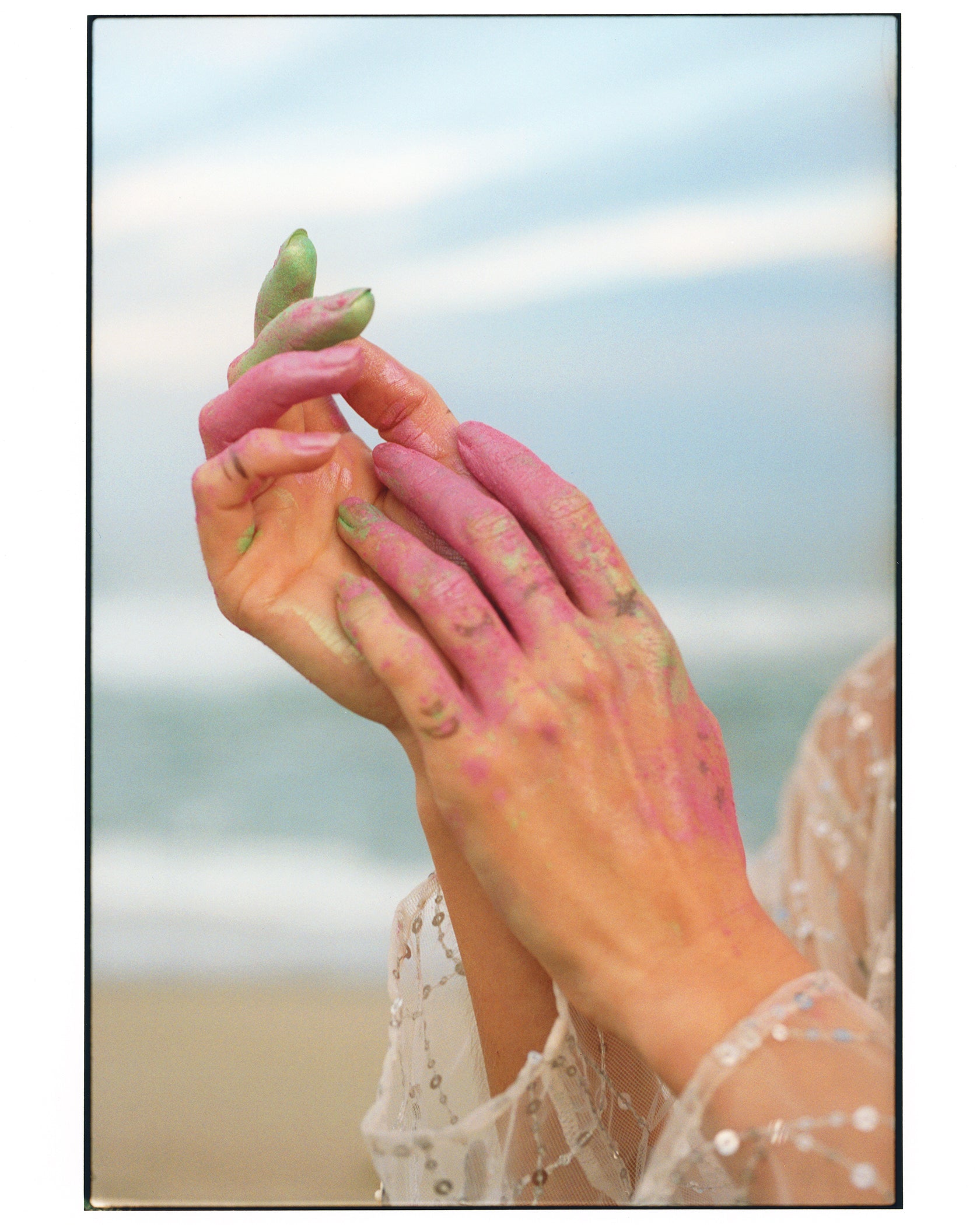 020151SN1_Ecru | SHINY SEQUIN EMBROIDERY TOP | Color:Ecru【SARA MALLIKA_サラマリカ】