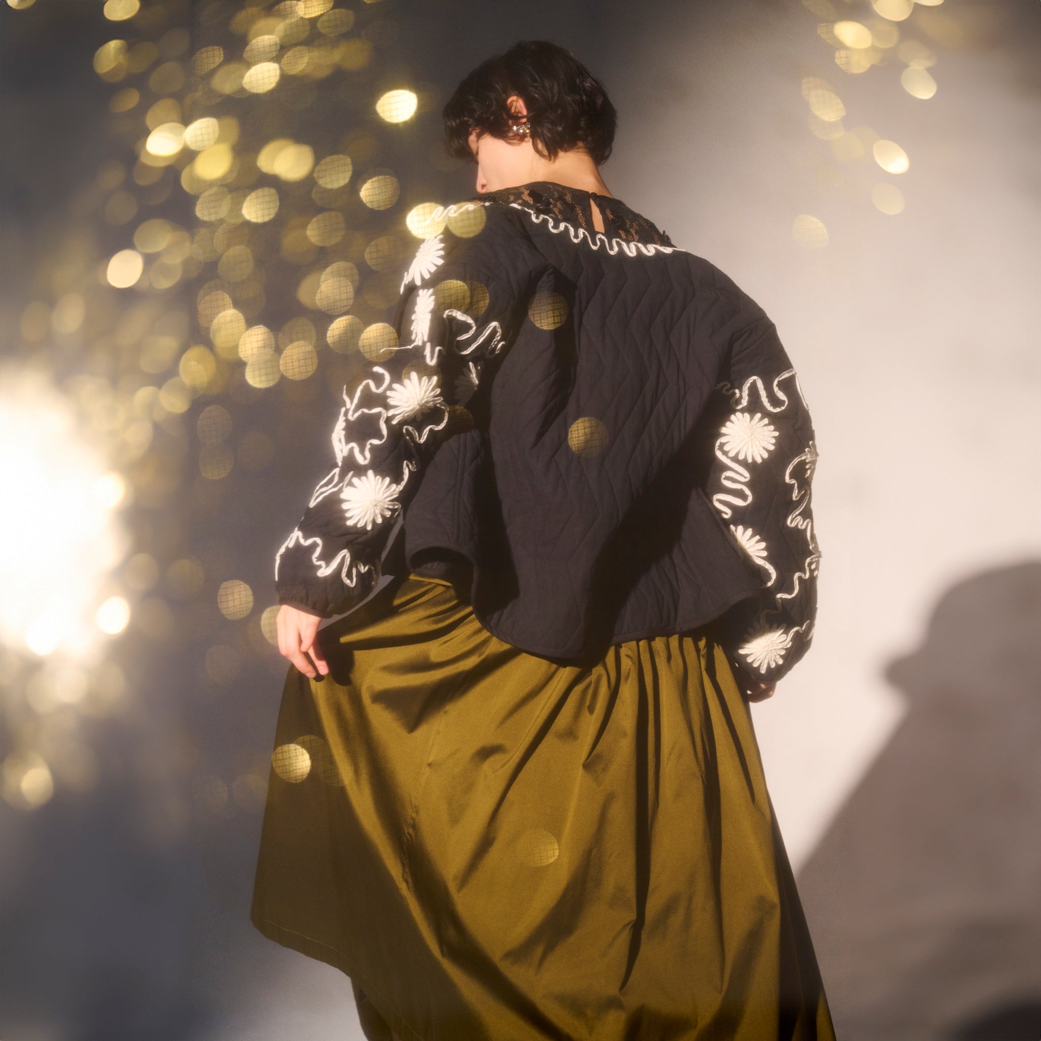 DEEPIKA TAPE EMB JACKET – Black | SARAMALLIKA