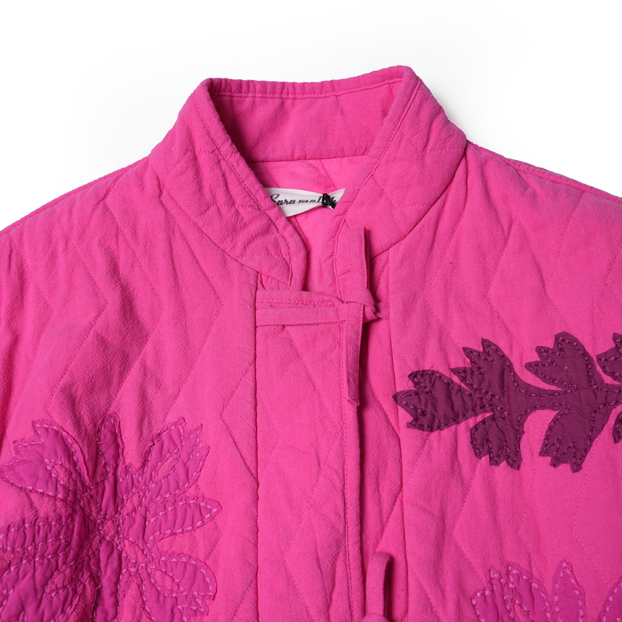 No:020932SA4b | Name:COTTON FLOWER PATCHWORK JK | Color:Pink【SARAMALLIKA_サラマリカ】