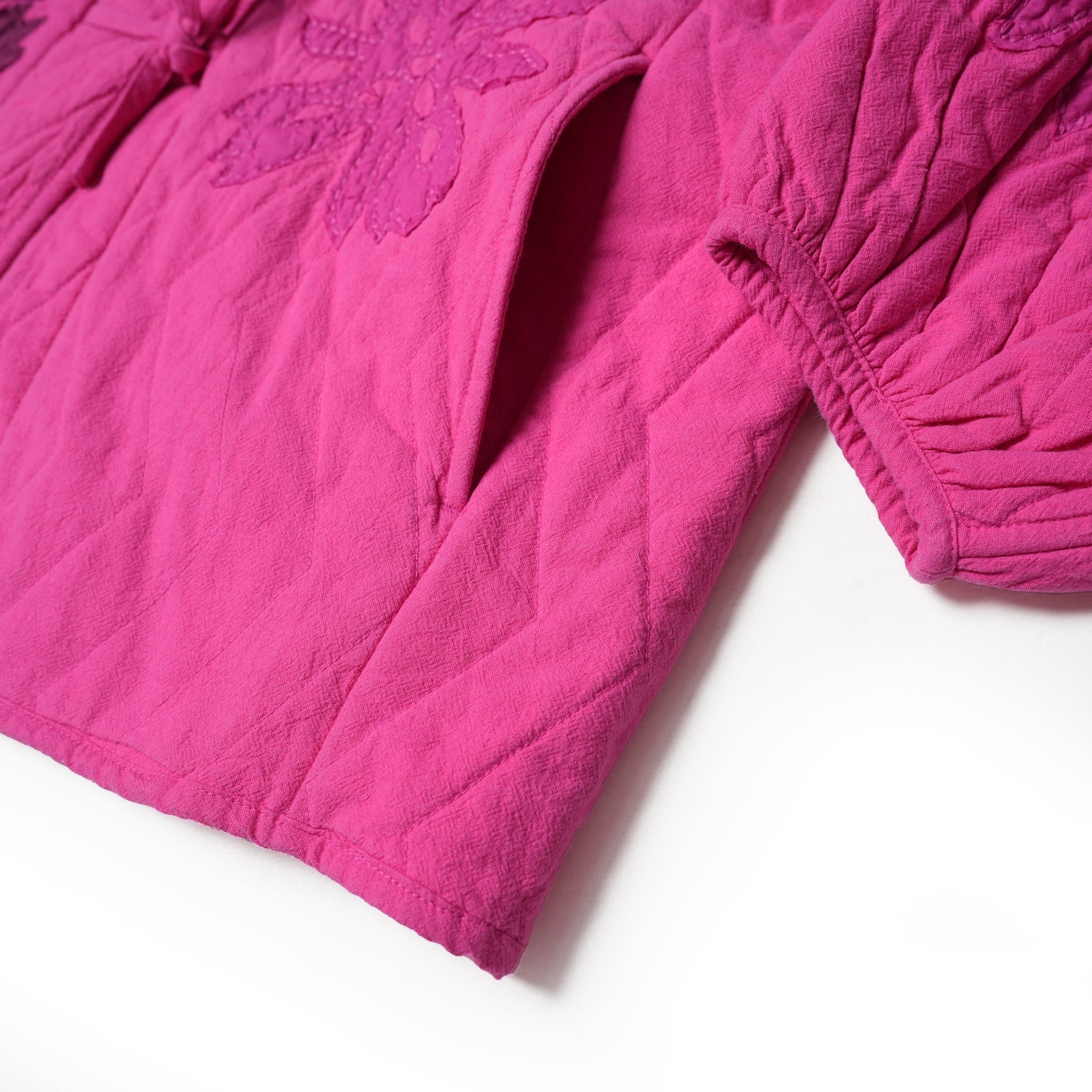 No:020932SA4b | Name:COTTON FLOWER PATCHWORK JK | Color:Pink【SARAMALLIKA_サラマリカ】