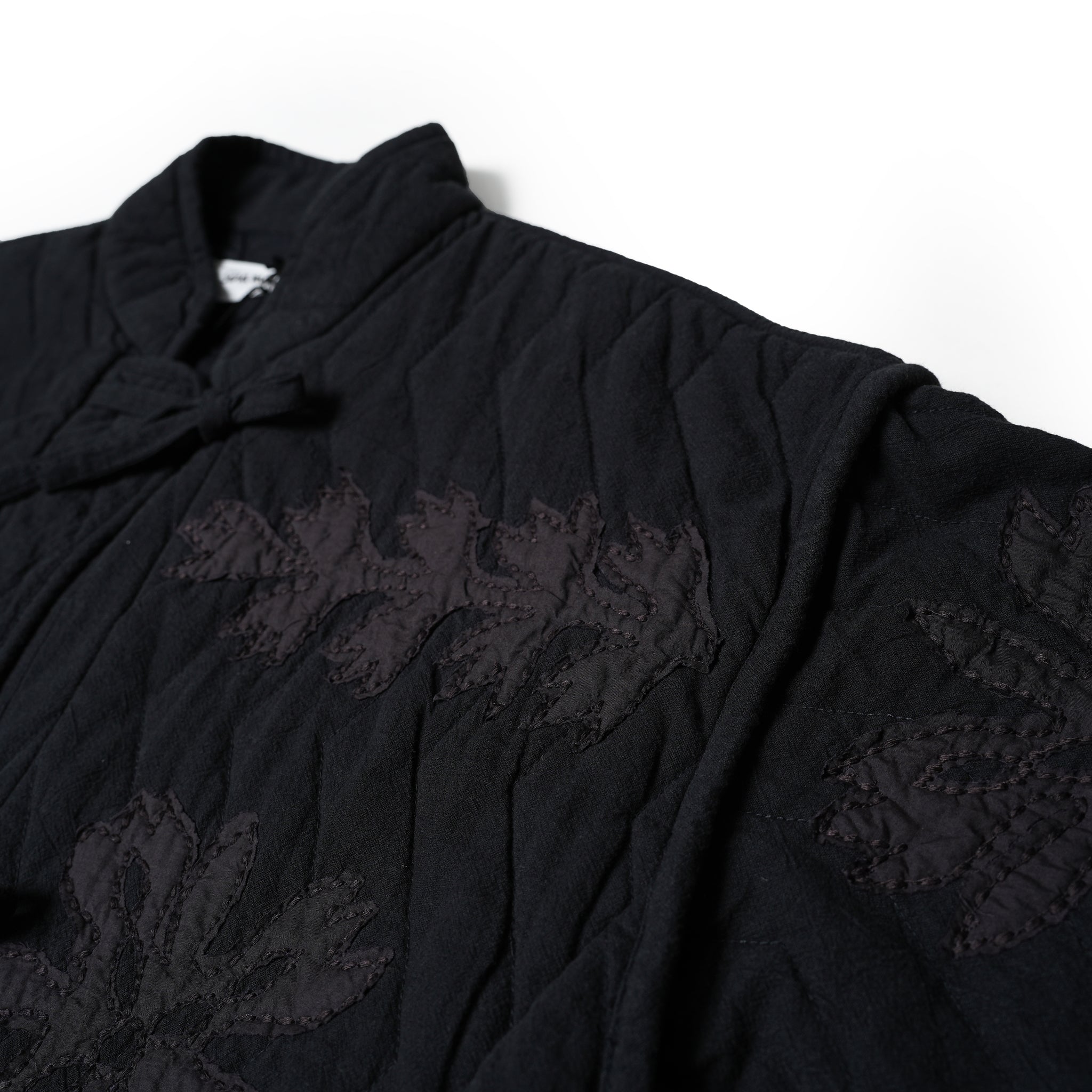 COTTON FLOWER PATCHWORK JK – Black | SARAMALLIKA
