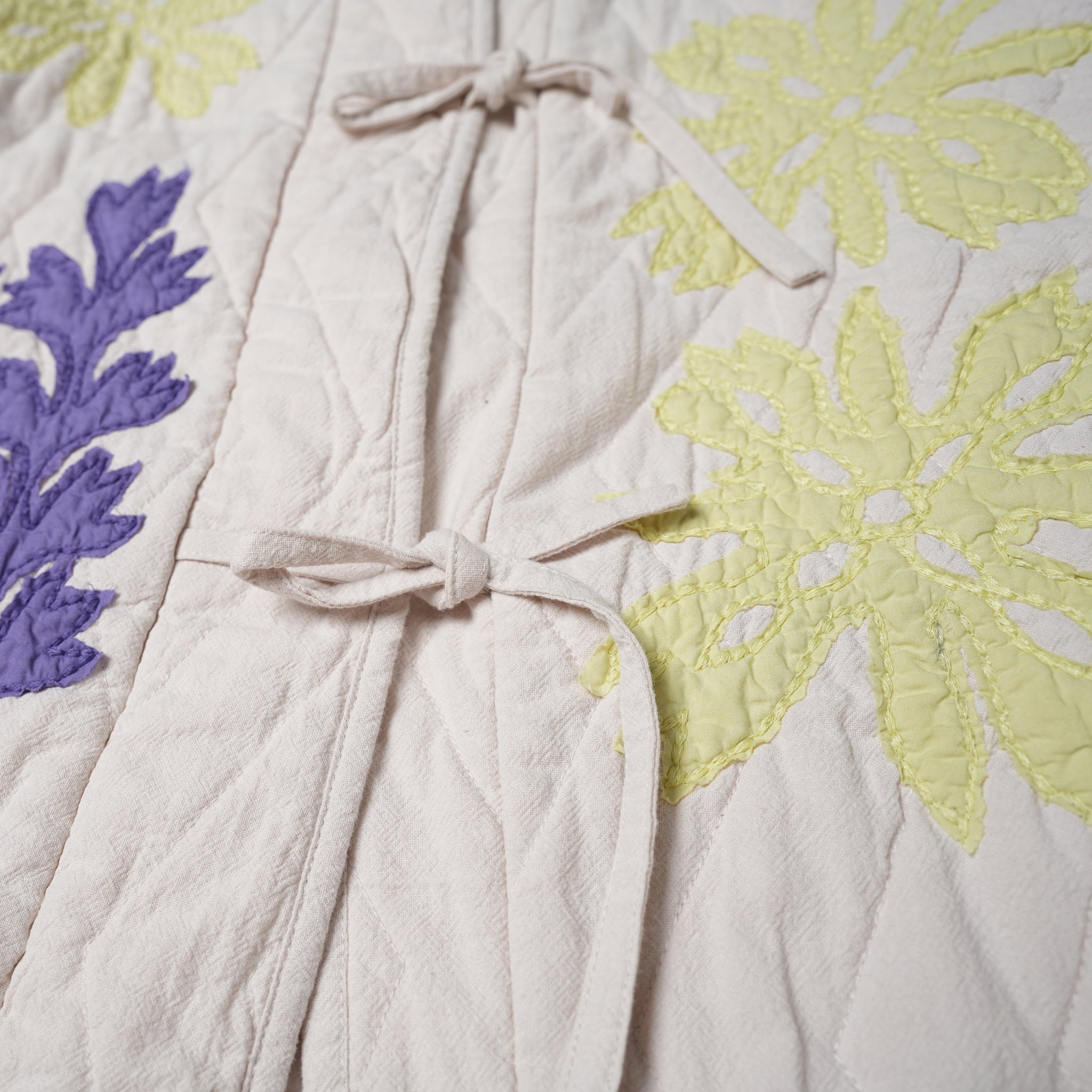 COTTON FLOWER PATCHWORK JK – Ecru | SARAMALLIKA