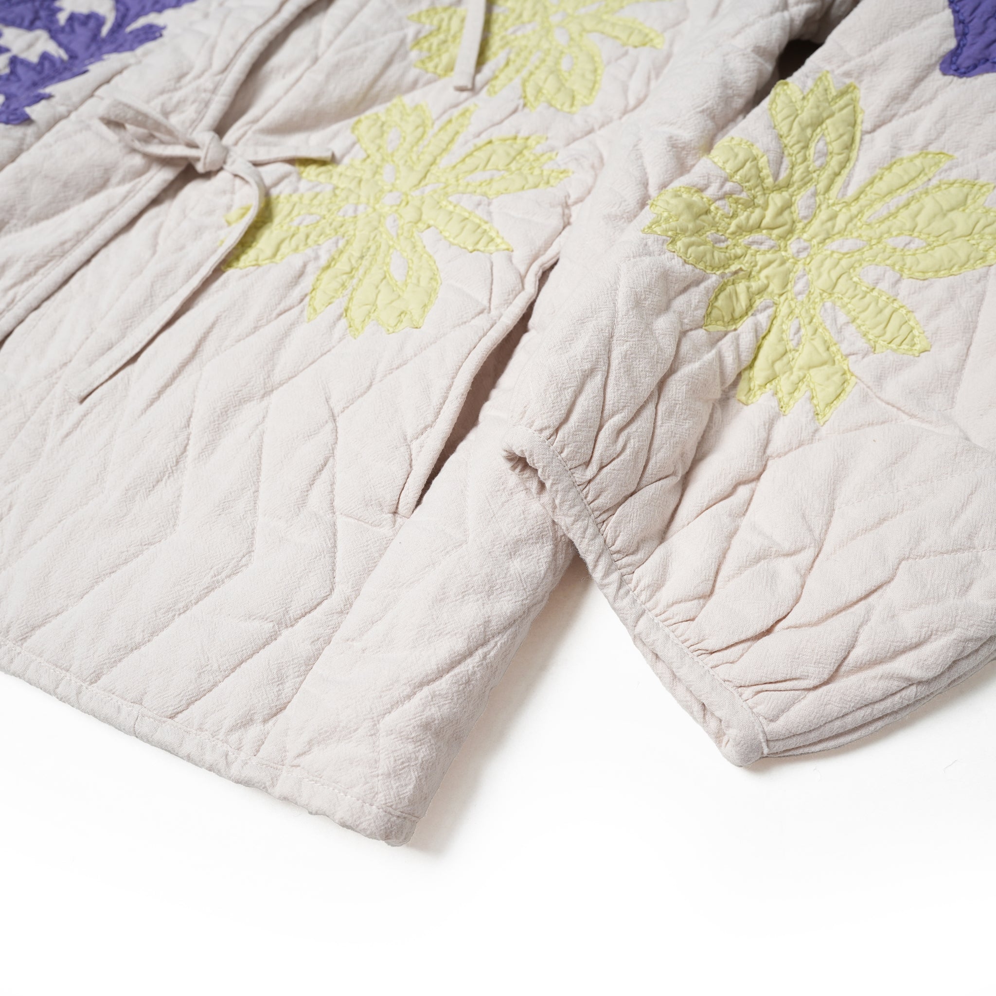 COTTON FLOWER PATCHWORK JK – Ecru | SARAMALLIKA