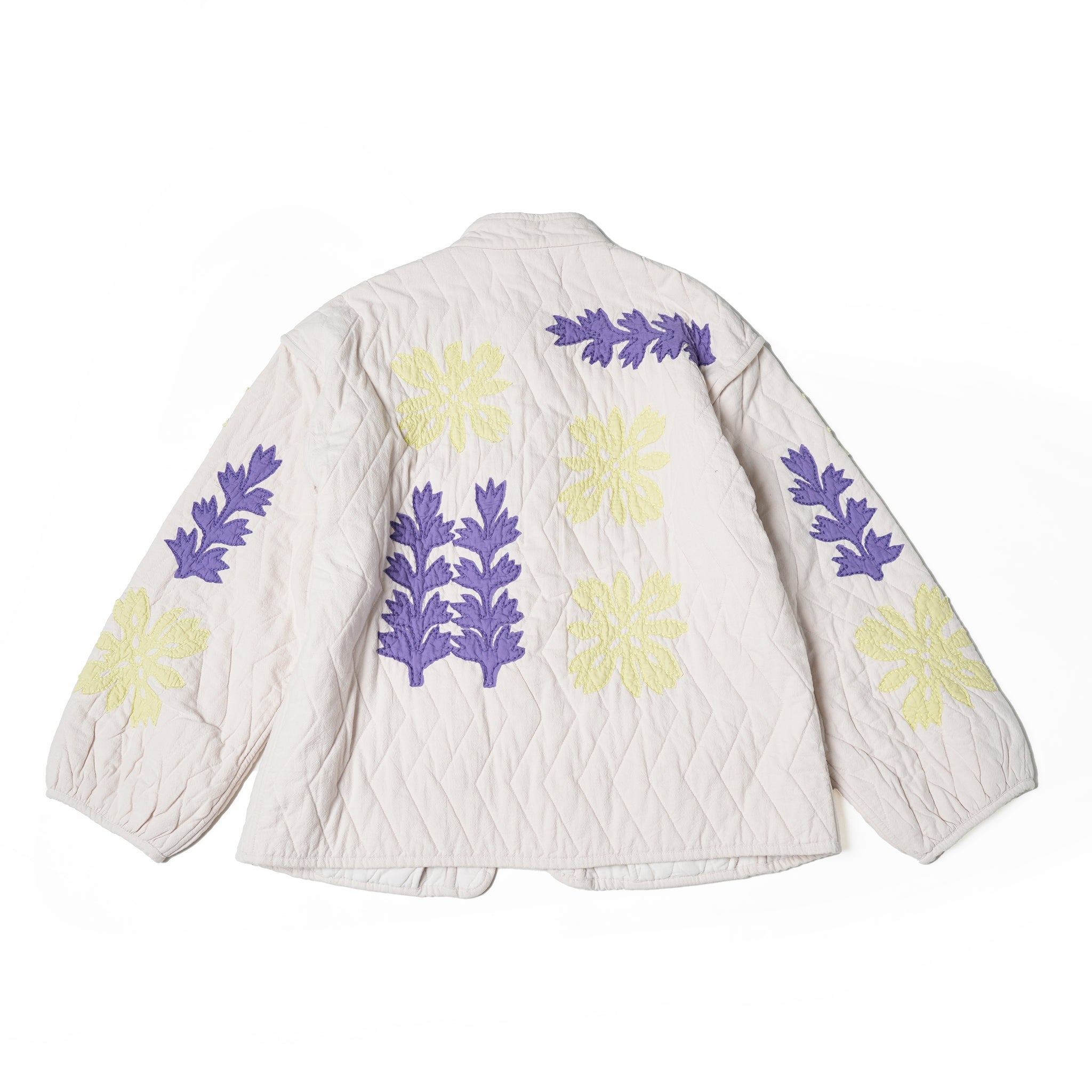 COTTON FLOWER PATCHWORK JK – Ecru | SARAMALLIKA