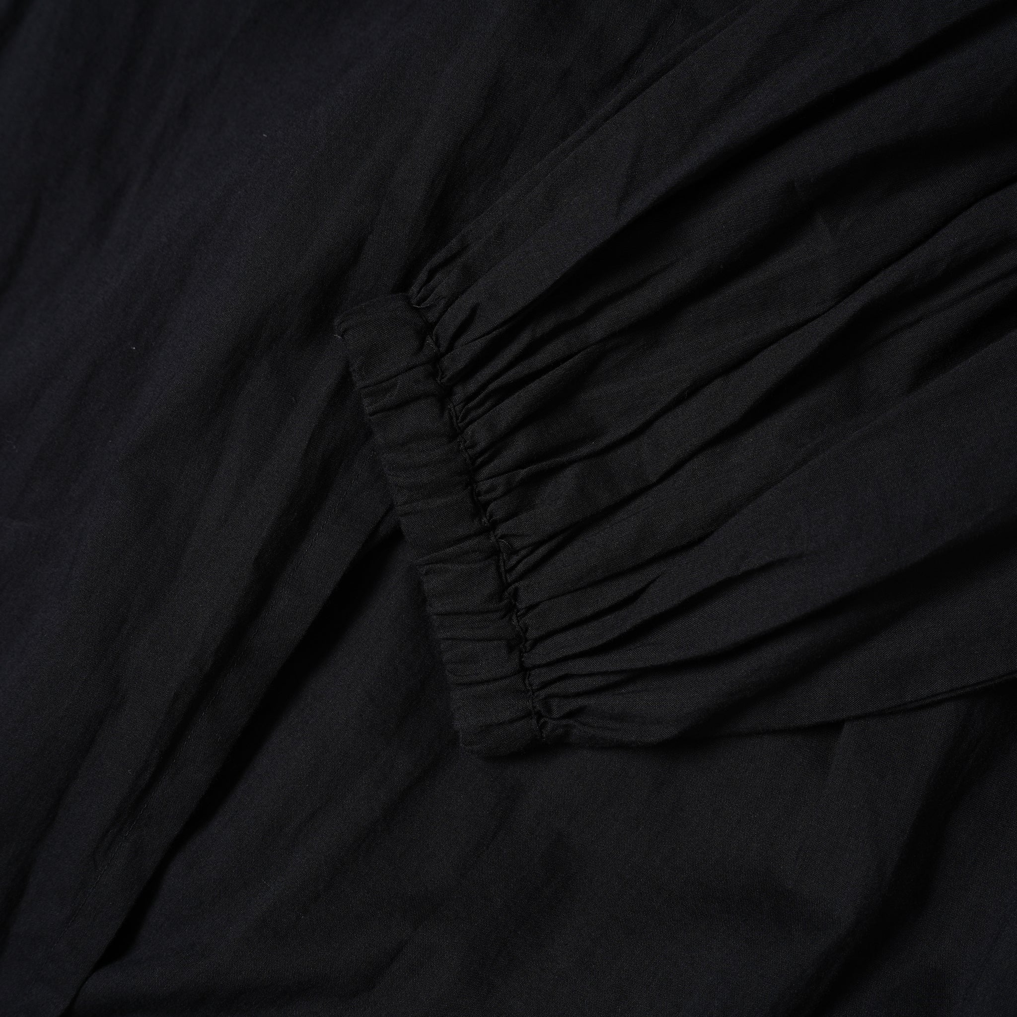 No:020432SL2b | Name:C.LINEN RABARI GOWN | Color:Black【SARAMALLIKA_サラマリカ】