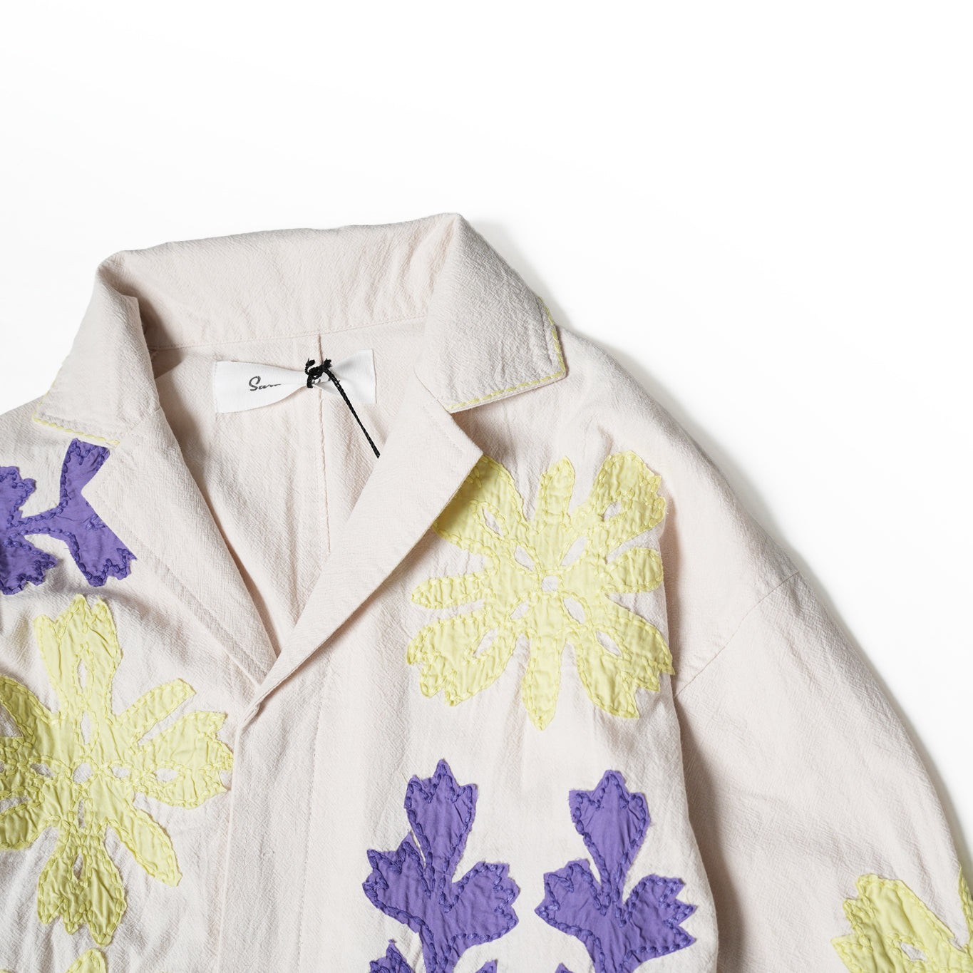 COTTON FLOWER PATCHWORK ALL IN ONE – Ecru | SARAMALLIKA