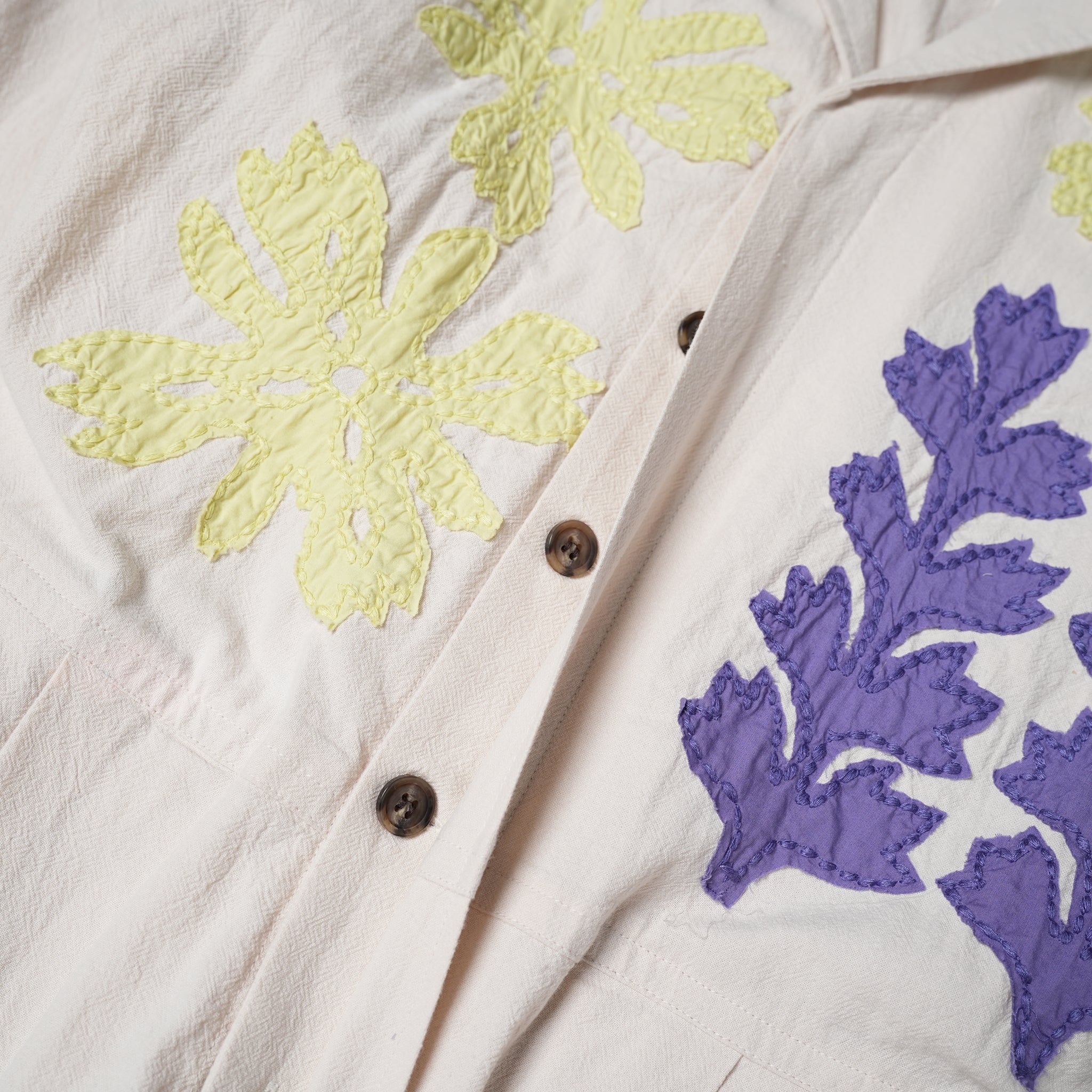 COTTON FLOWER PATCHWORK ALL IN ONE – Ecru | SARAMALLIKA