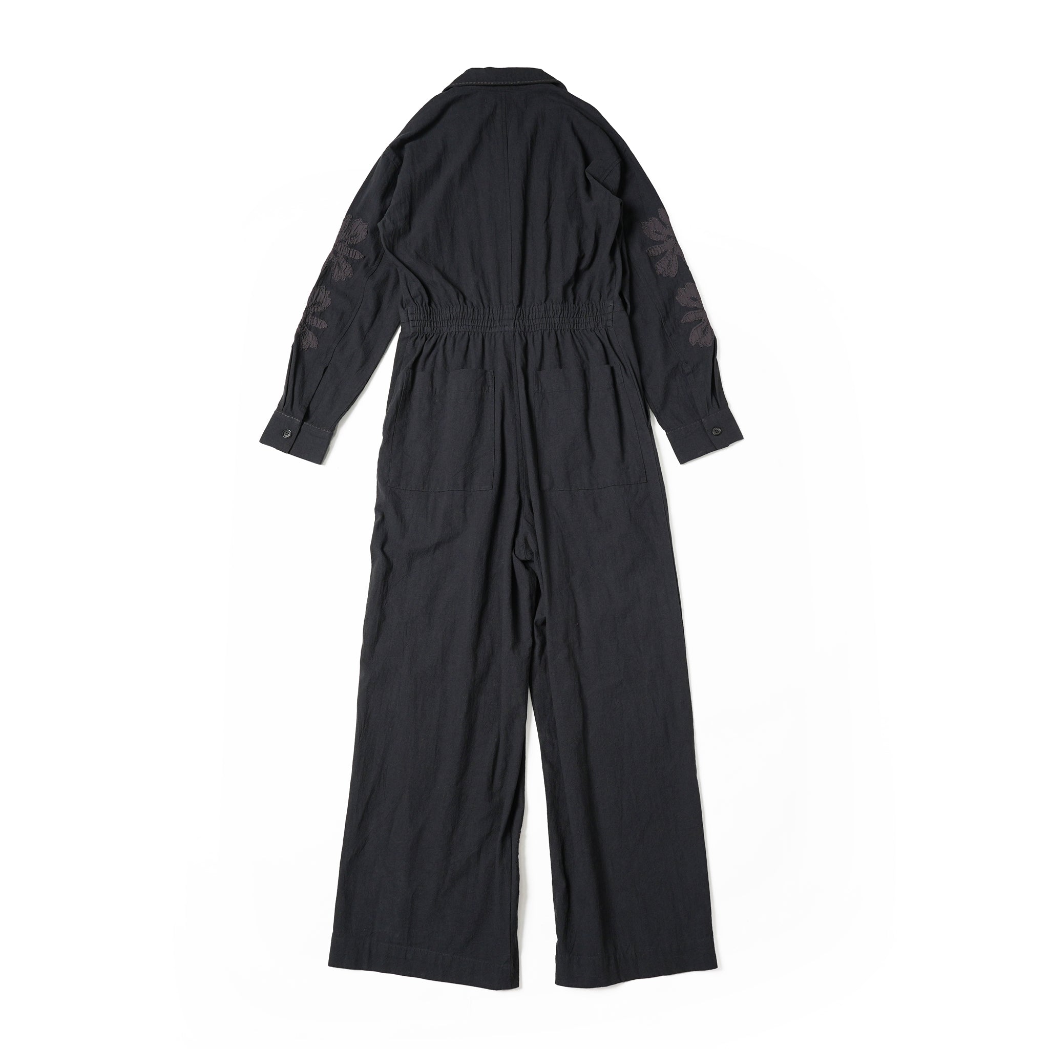 COTTON FLOWER PATCHWORK ALL IN ONE – Black | SARAMALLIKA