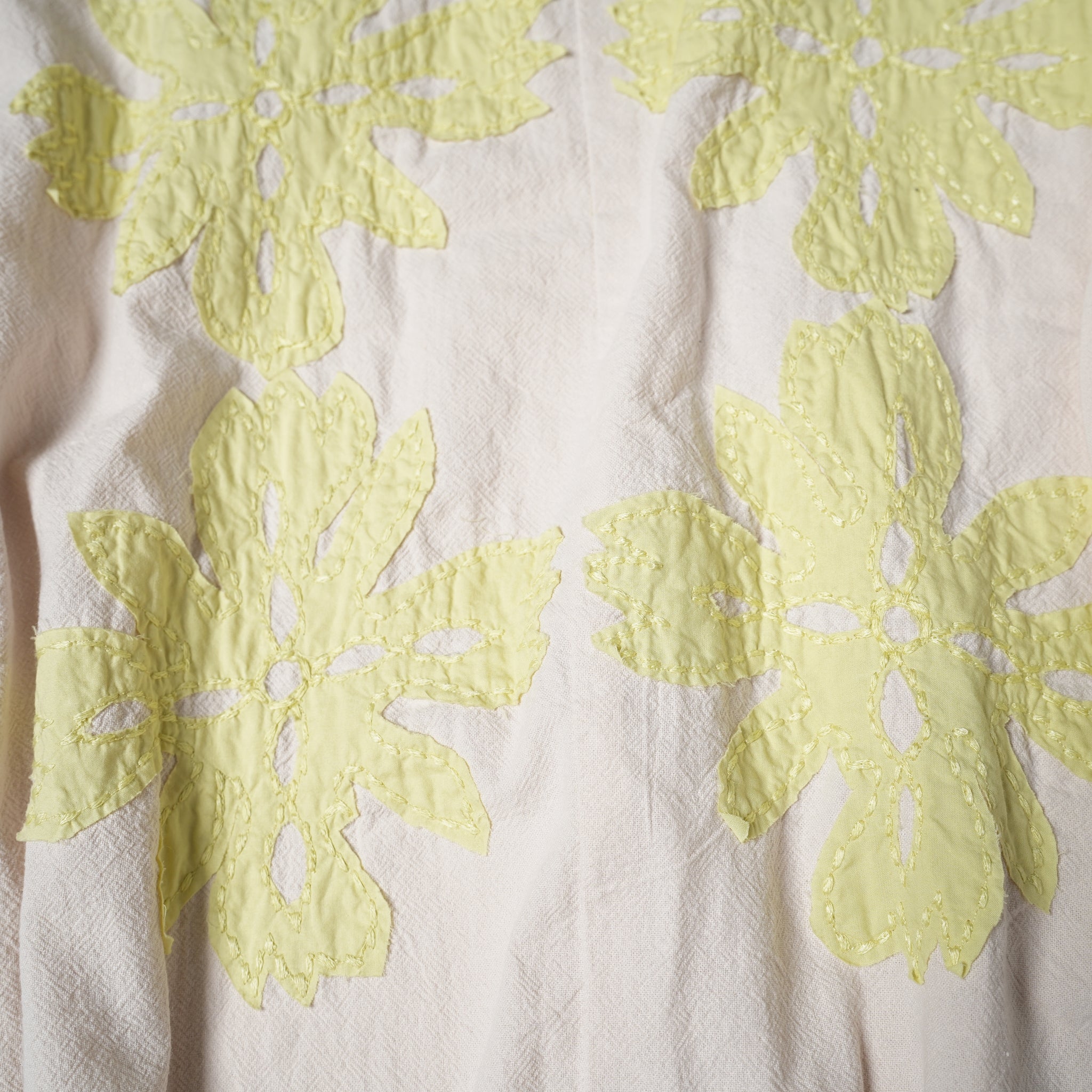 COTTON FLOWER PATCHWORK DRESS – Ecru | SARAMALLIKA