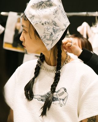 No:Seivson tee | Name:Seivson x FRUITION "Hand Embroidered Goddess of Harvest Demeter T-SHIRT" White【SEIVSON_セイブソン】