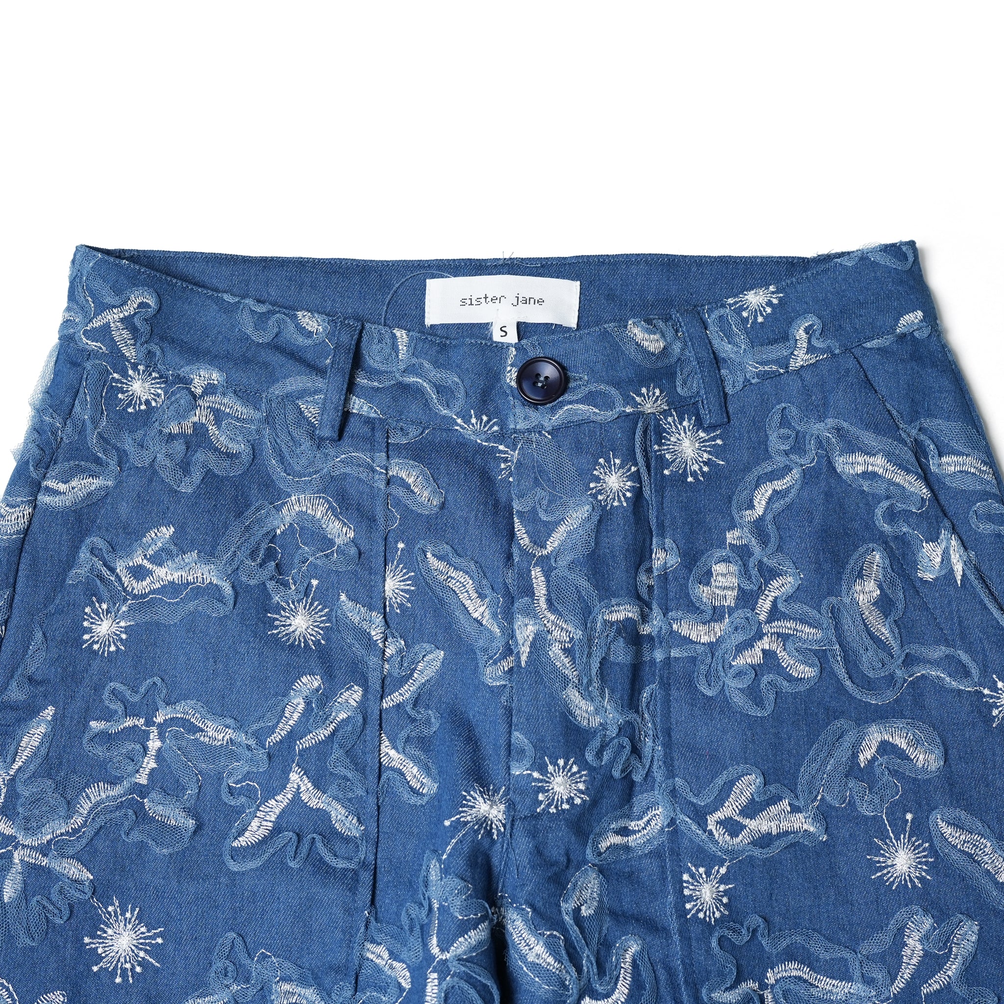 No:28SM00TRM023BLE | Name:Honeycomb Denim Trousers | Color:Blue【SISTER JANE_シスタージェーン】