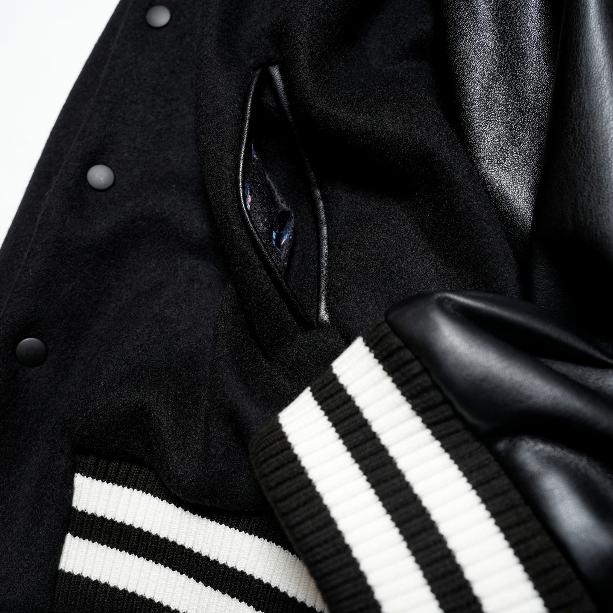 BSD24AW-05_BLACK | Flower Sailor Stadium Jacket | Color:Black【BEDSIDEDRAMA_ベッドサイドドラマ】